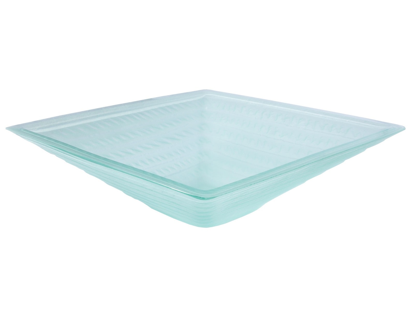 Clear Tempered Glass Square Above-Counter Vessel Sink