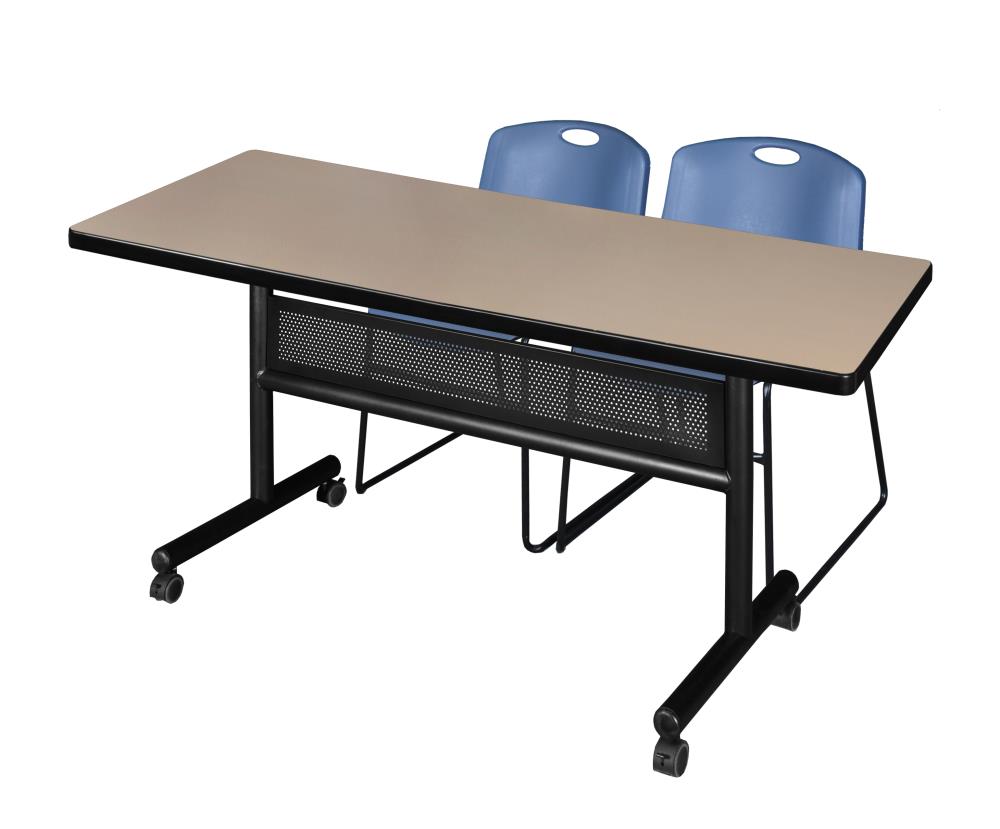 Regency MKFTM6030BE44BE Training Off-white 4-Person Training Table (60-in W x 29-in H)