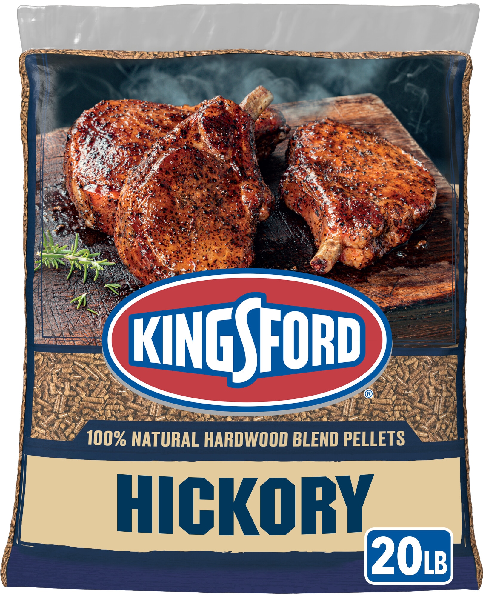 Kingsford 4460032328 Hardwood Hickory 20-lbs. Wood Pellets
