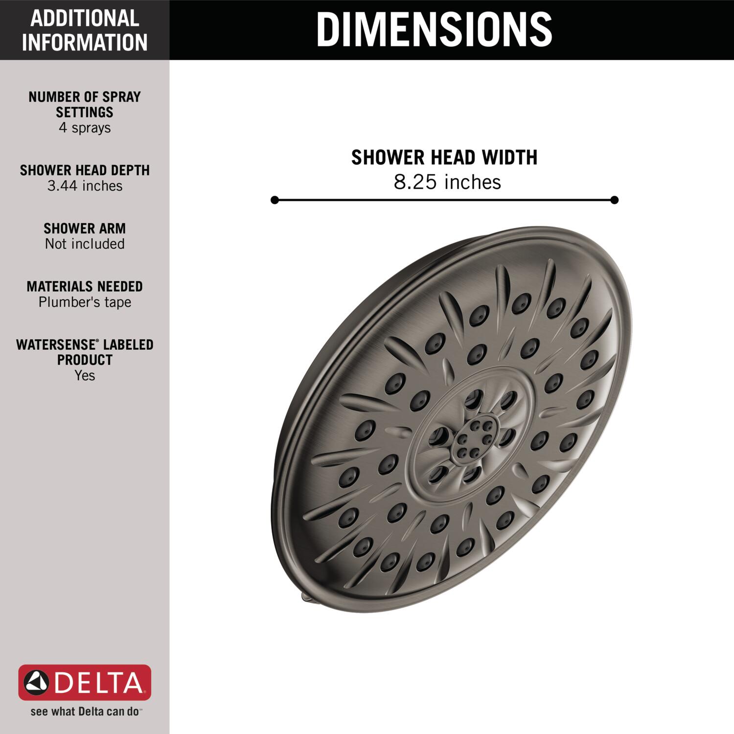 Delta 52487-KS-PR Fixed-Showerhead - View #2