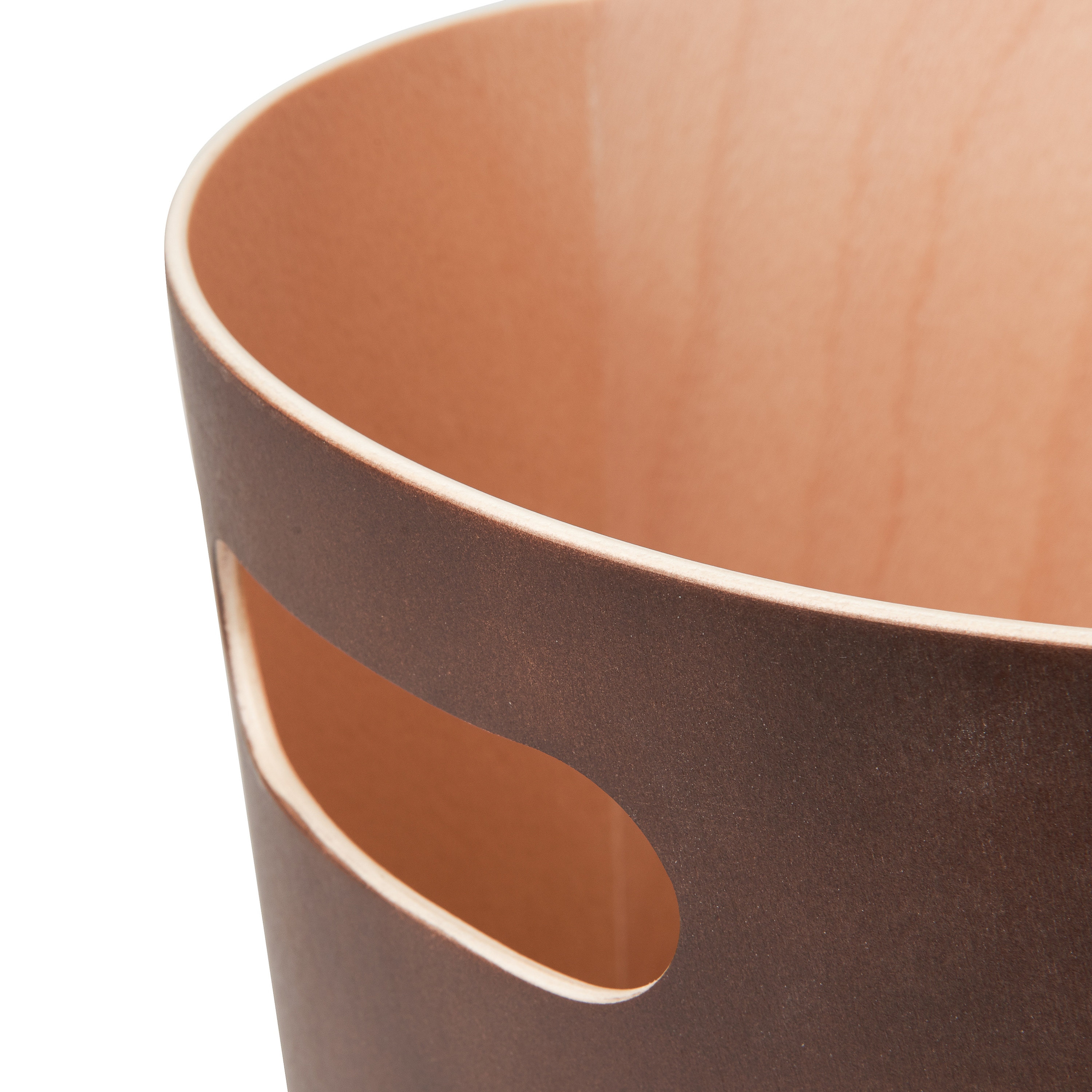 Espresso Wood 2-Gallon Modern Bathroom Trash Can