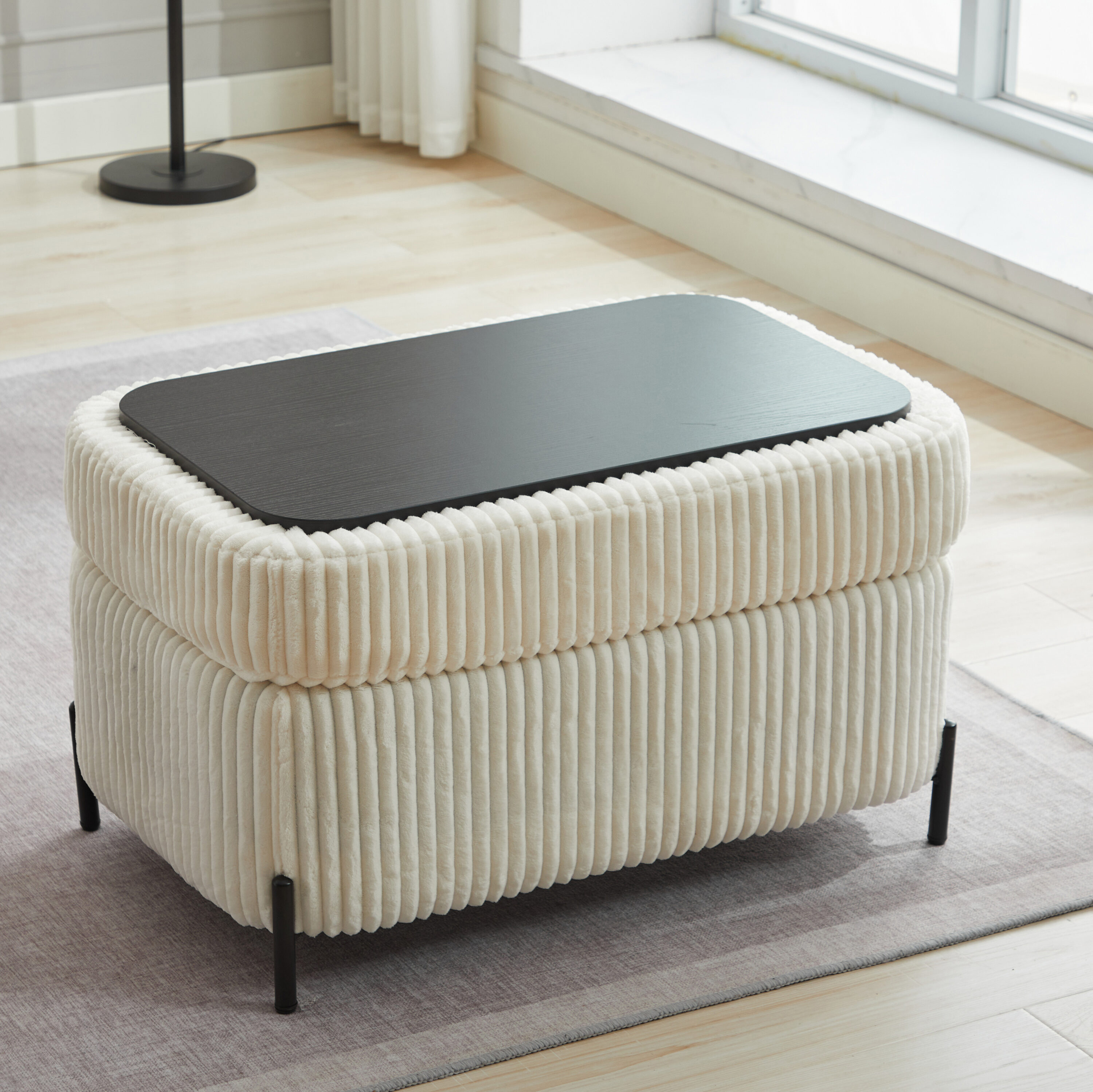 Hrinhom HC-W4003-IVORY Indoor-Ottomans - View #8