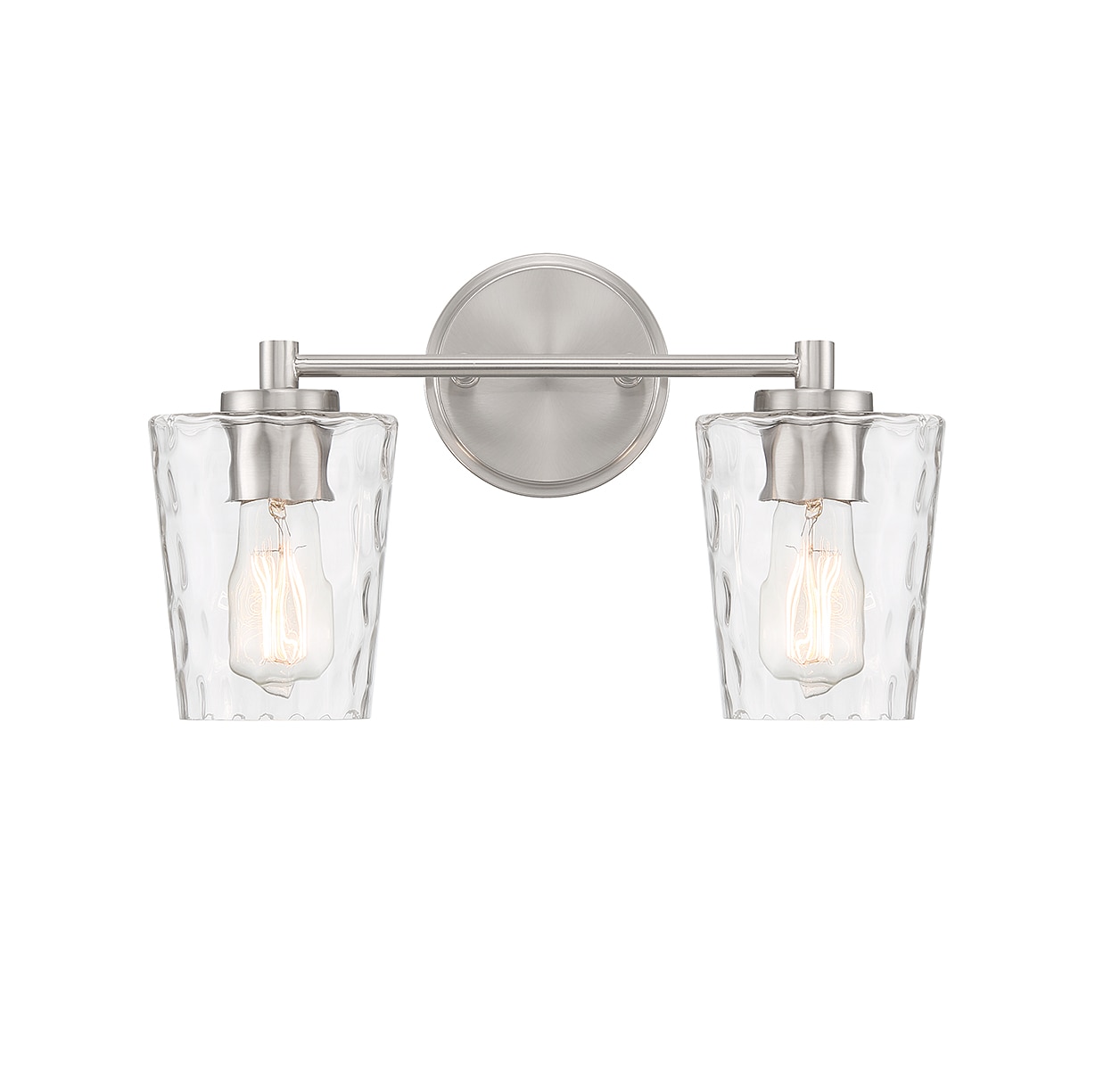 Savoy House Essentials 8-5606-2-SN Ballas 15.5-in 2 -Light Satin Nickel Coastal Vanity light