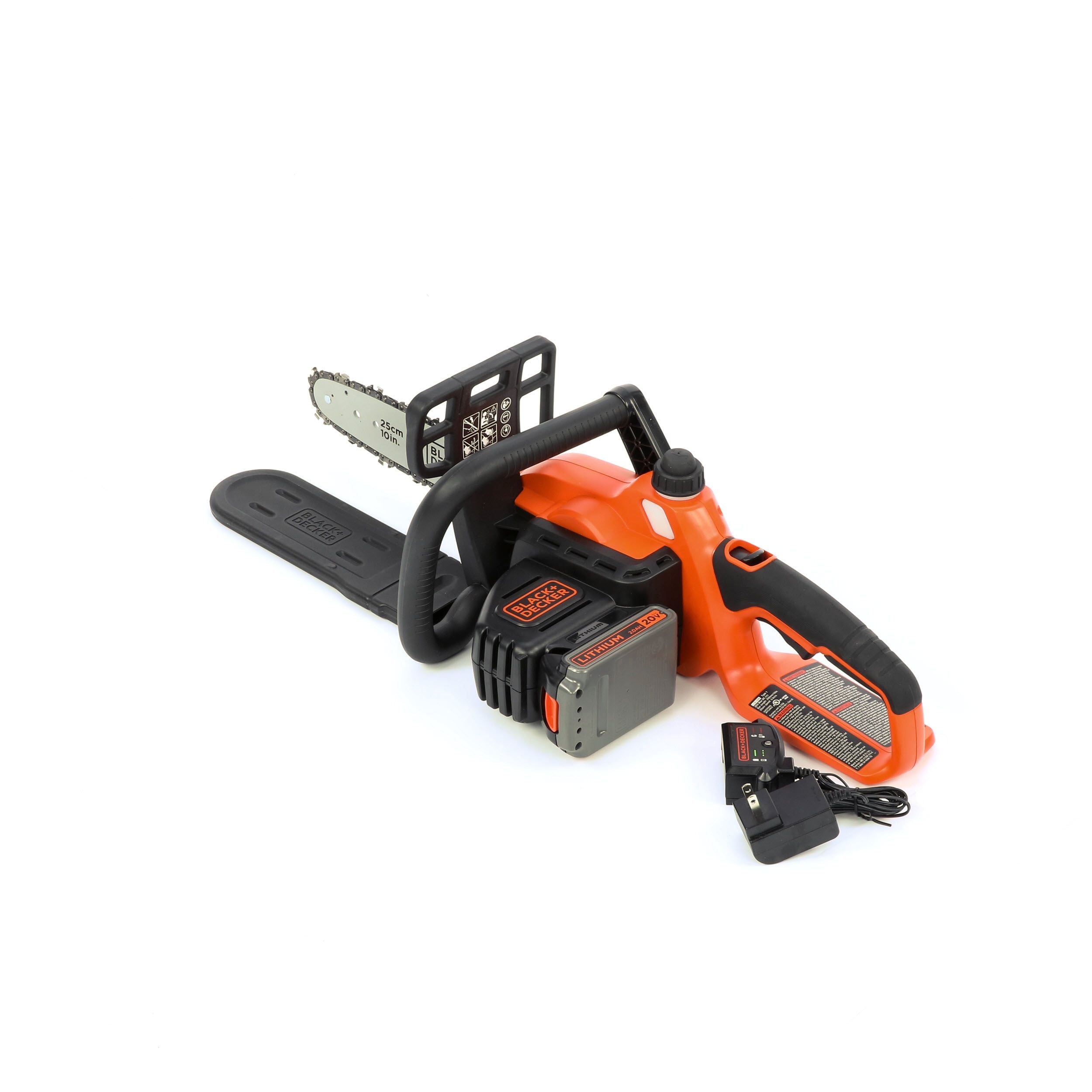 Black+Decker Black+Decker MAX 20V 10-Inch Cordless Chainsaw with (1 x 20V  Battery and 1 x Charger) Orange, Black LCS1020 - Best Buy