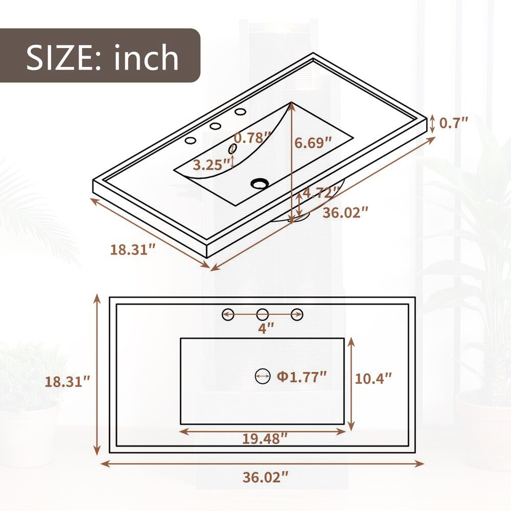 SunJet U7KALUF6VI1XQ Vanity-Tops - View #11