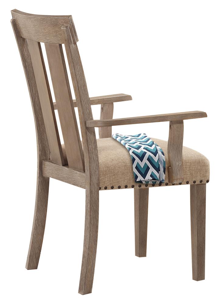 ACME FURNITURE 62333 2 Nathaniel Modern Fabric and Maple Accent Chair