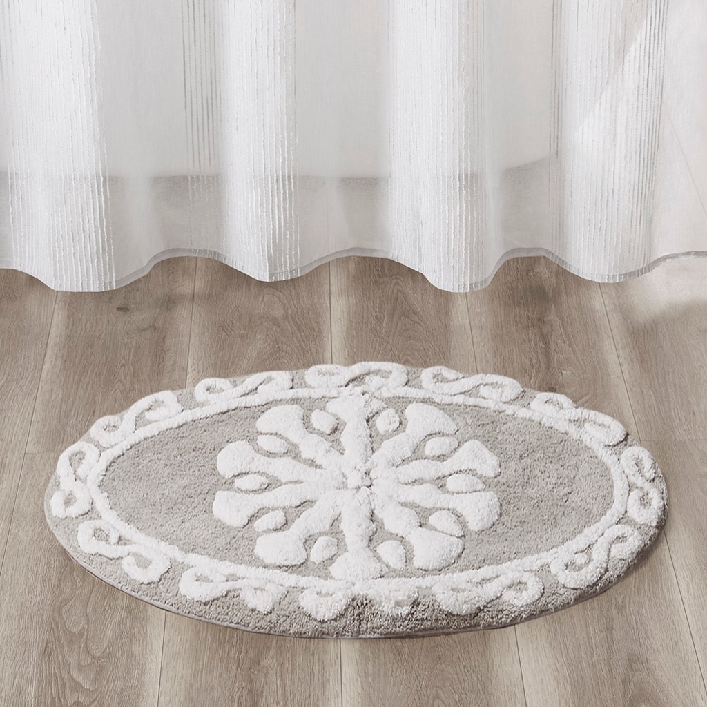 ToolCat NGG39-4-MT 25-Inches x 25-Inches Grey Cotton Bath rug