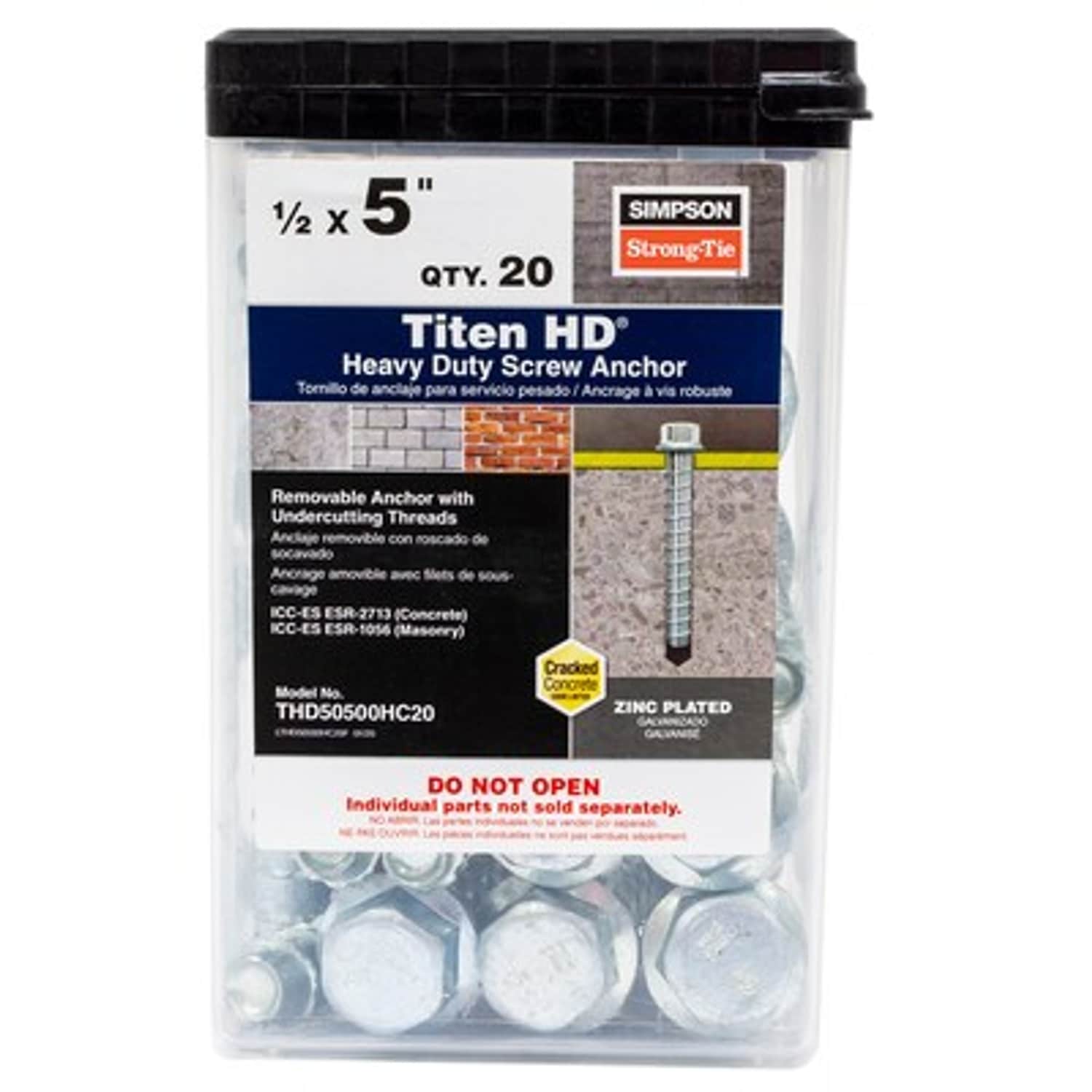 Simpson Strong-Tie 1/2-in x 5-in Concrete Screw Anchors 20-Pack