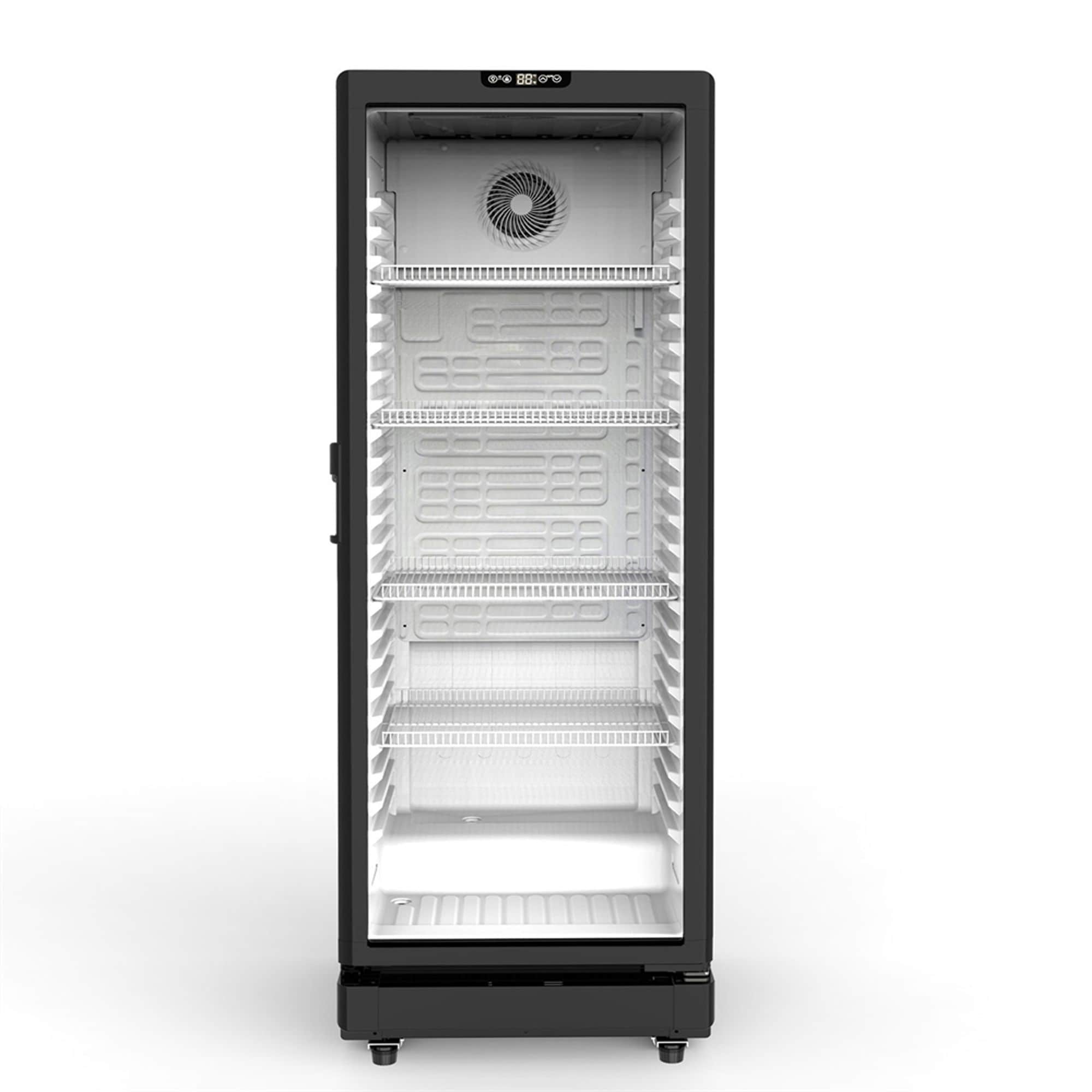 Winado  8 cubic feet Commercial Beverage Refrigerators Upright Beverage Display Cooler In Black With Glass Door Sansujyuku sansujyuku.com
