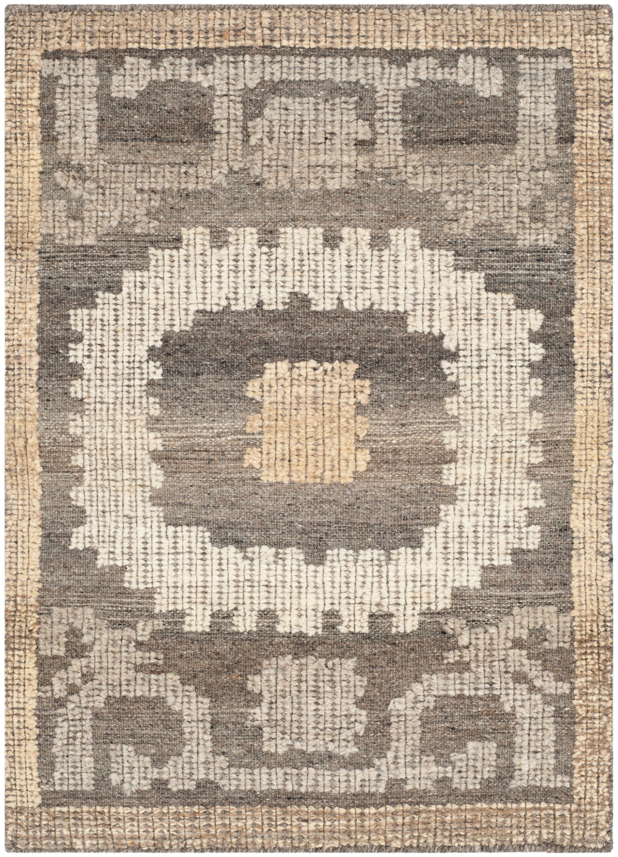 Ivory Essence Hand-Knotted Wool and Viscose 2' x 3' Area Rug