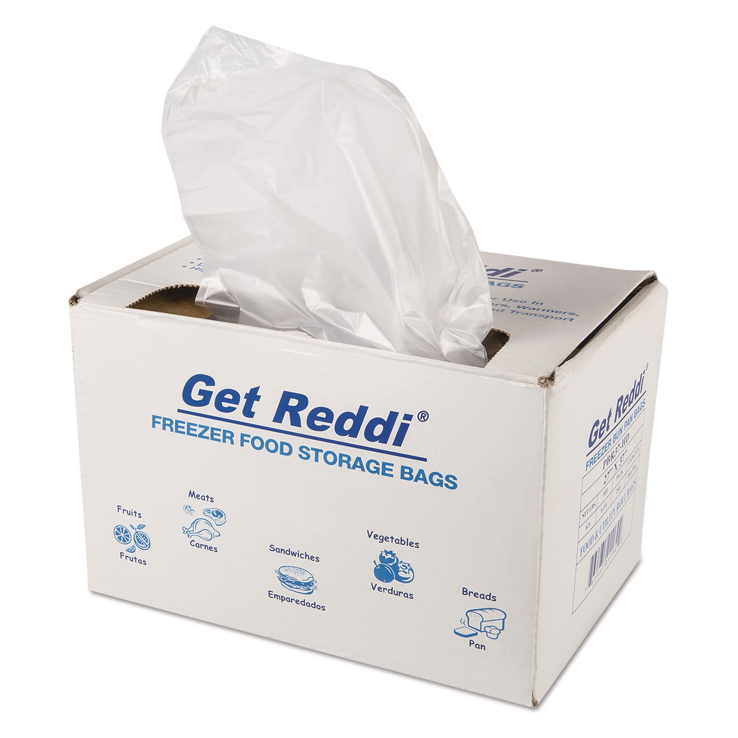 The Inteplast Group Get Reddi Freezer Food Storage Bags for Full-Size Bun Pans Includes Twist-Ties 27 in x 37 in Natural 200/Carton