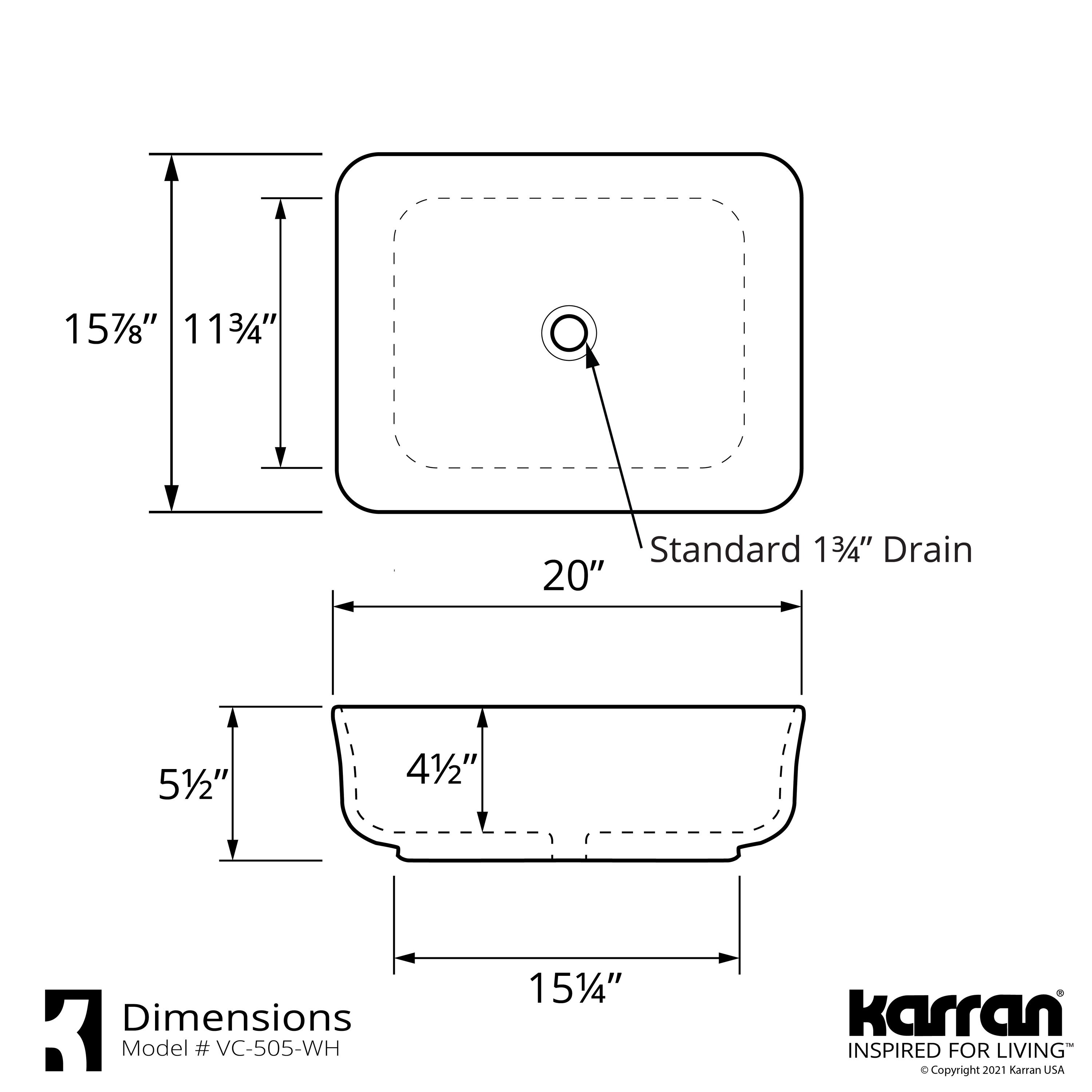 Karran VC-505-WH Bath-Sink - View #4