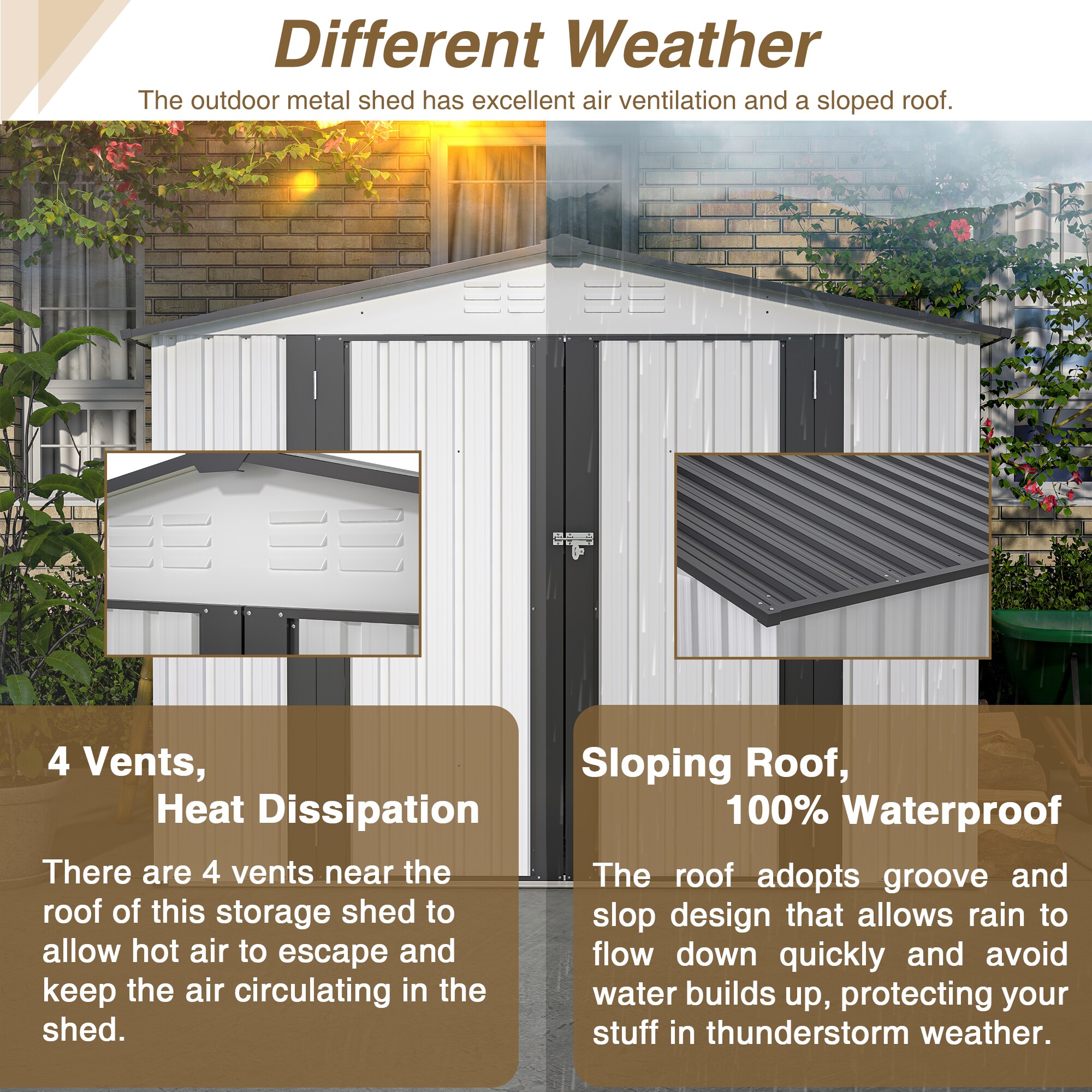 Xspracer ML-TH543WP Metal-Storage-Buildings-Sheds - View #3