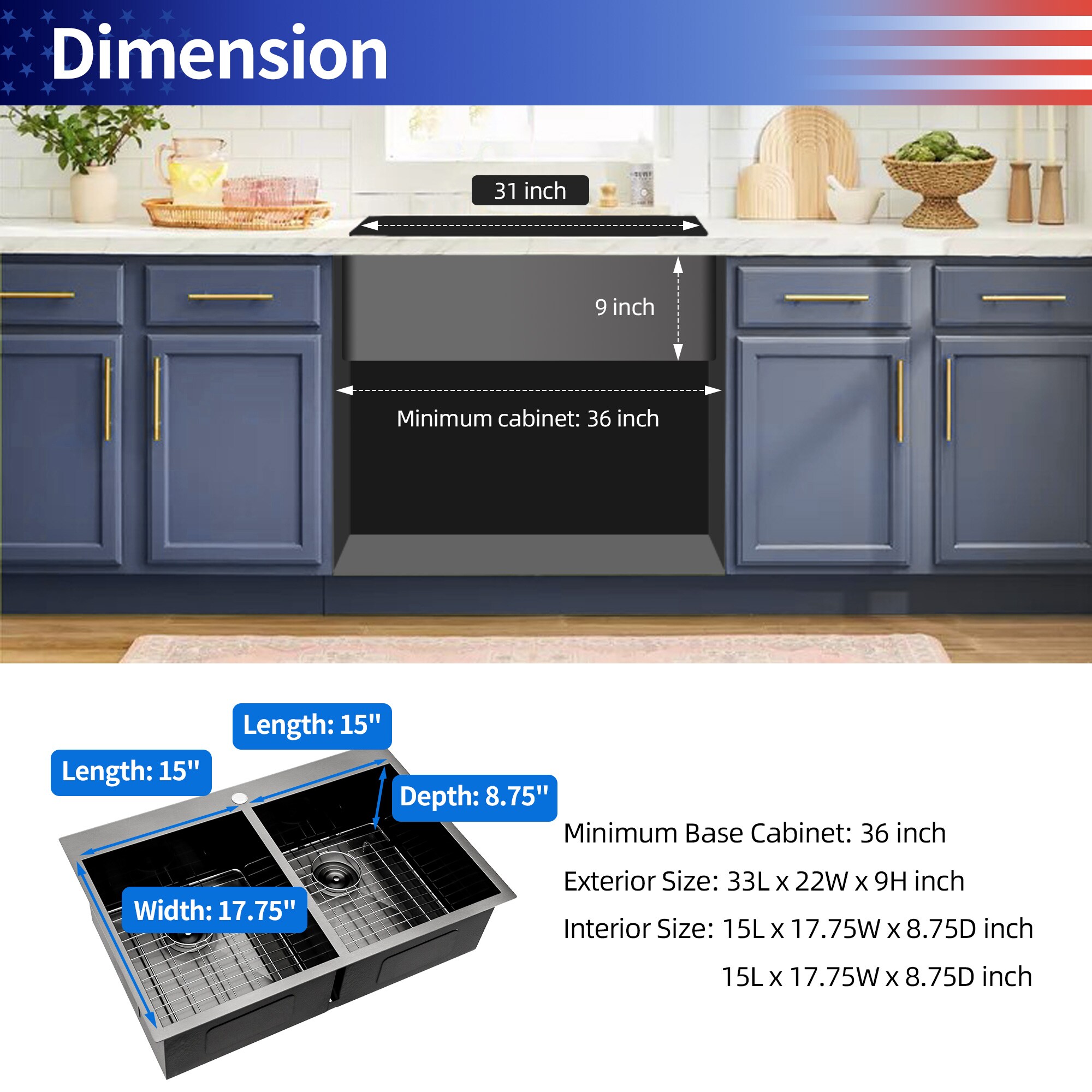 Rainlex RX-SS43-3322B-55 Kitchen-Sinks - View #9