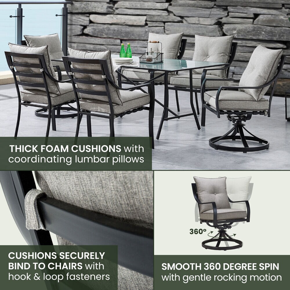Hanover LAVDN7PCSW2-SLV-SU Patio-Dining-Sets - View #6