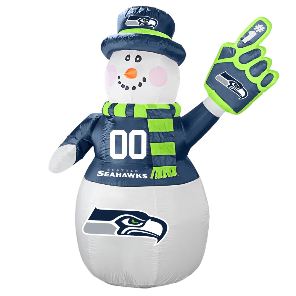 Boelter Brands Seattle Seahawks 7-ft Lighted Snowman Christmas Inflatable  at