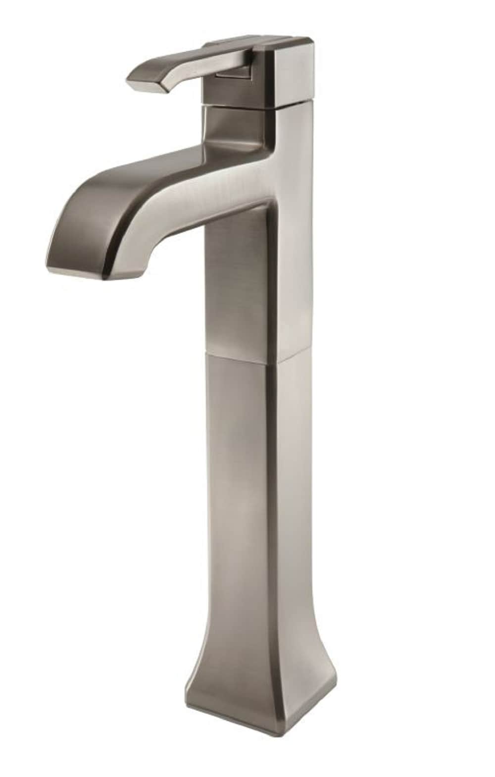 Pfister LG40-FE0K Park Avenue Brushed Nickel Vessel 1-handle WaterSense Mid-arc Residential Handle Bathroom Sink Faucet