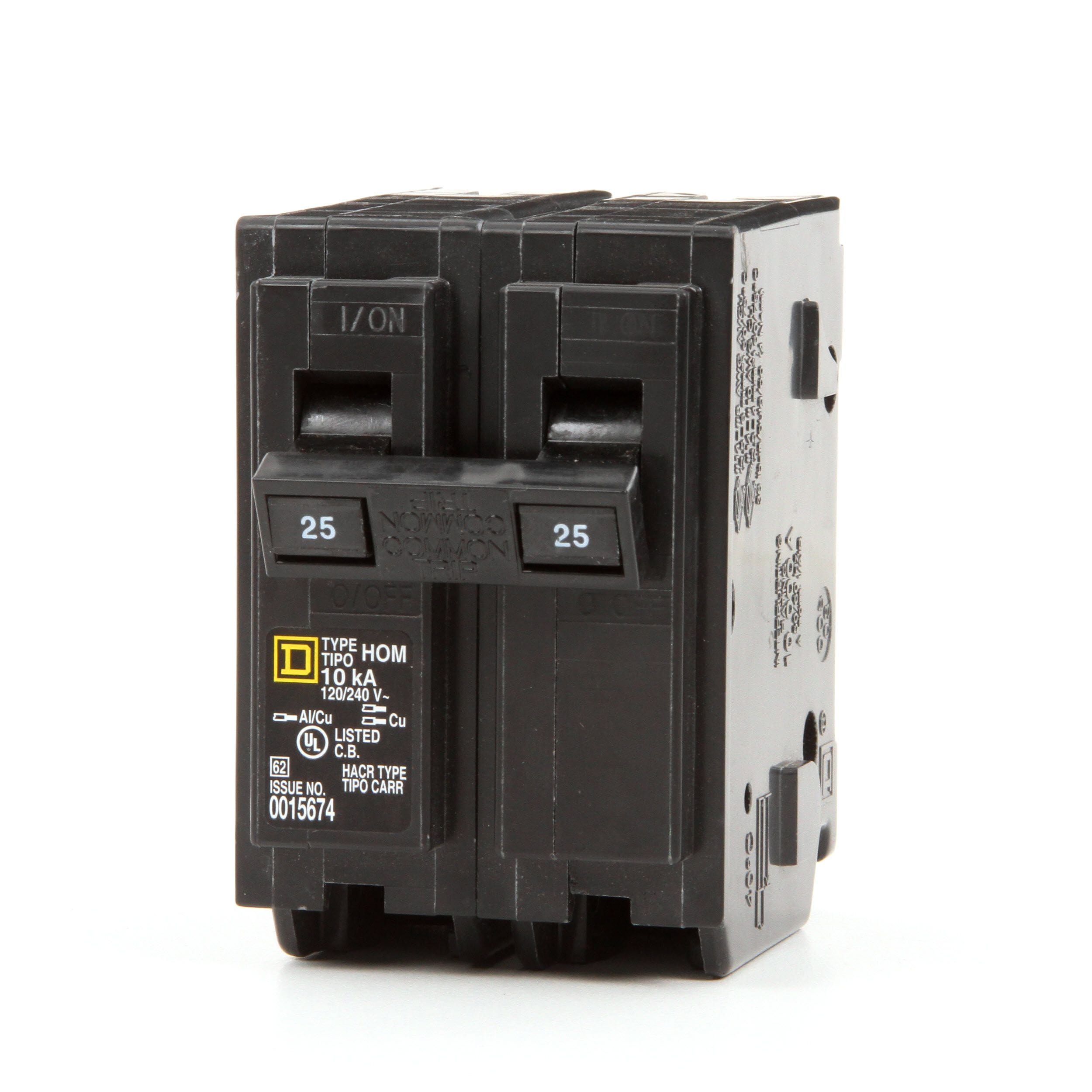 Square D Qo225swn Circuit Breaker Plug-in 2 Pole 25a for sale online 