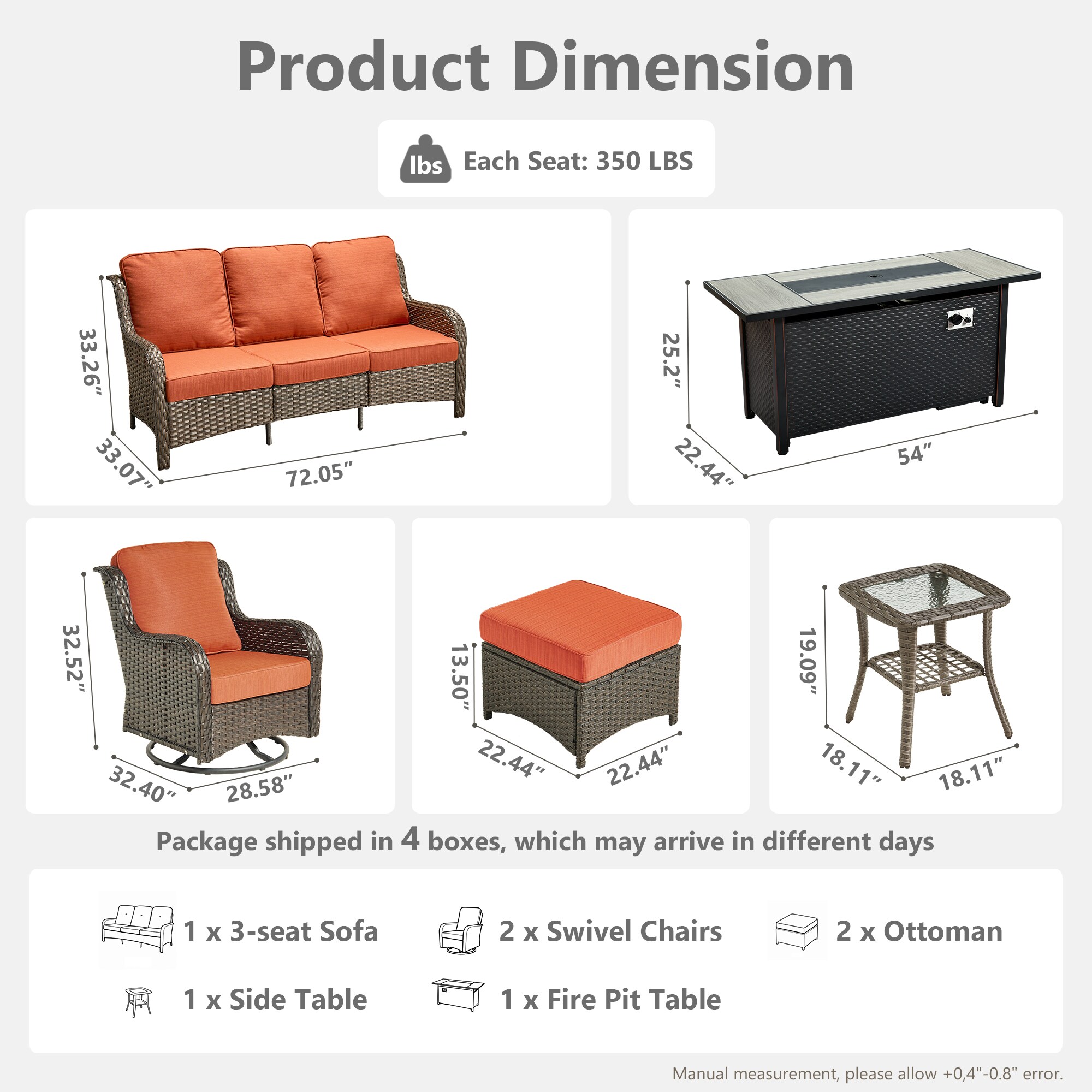 weaxty HMBCFP8503NYZNTC806 Patio-Conversation-Sets - View #8
