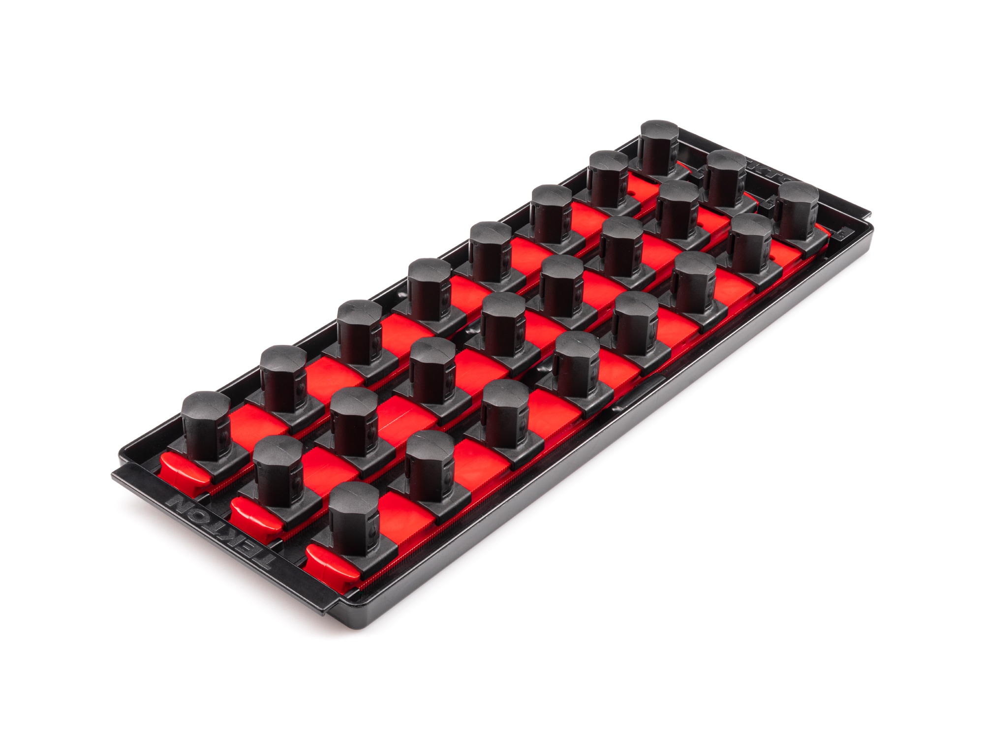 TEKTON OST36124 Plastic Socket storage - 3/4 in drive x 13 inch socket rails with 24 clips