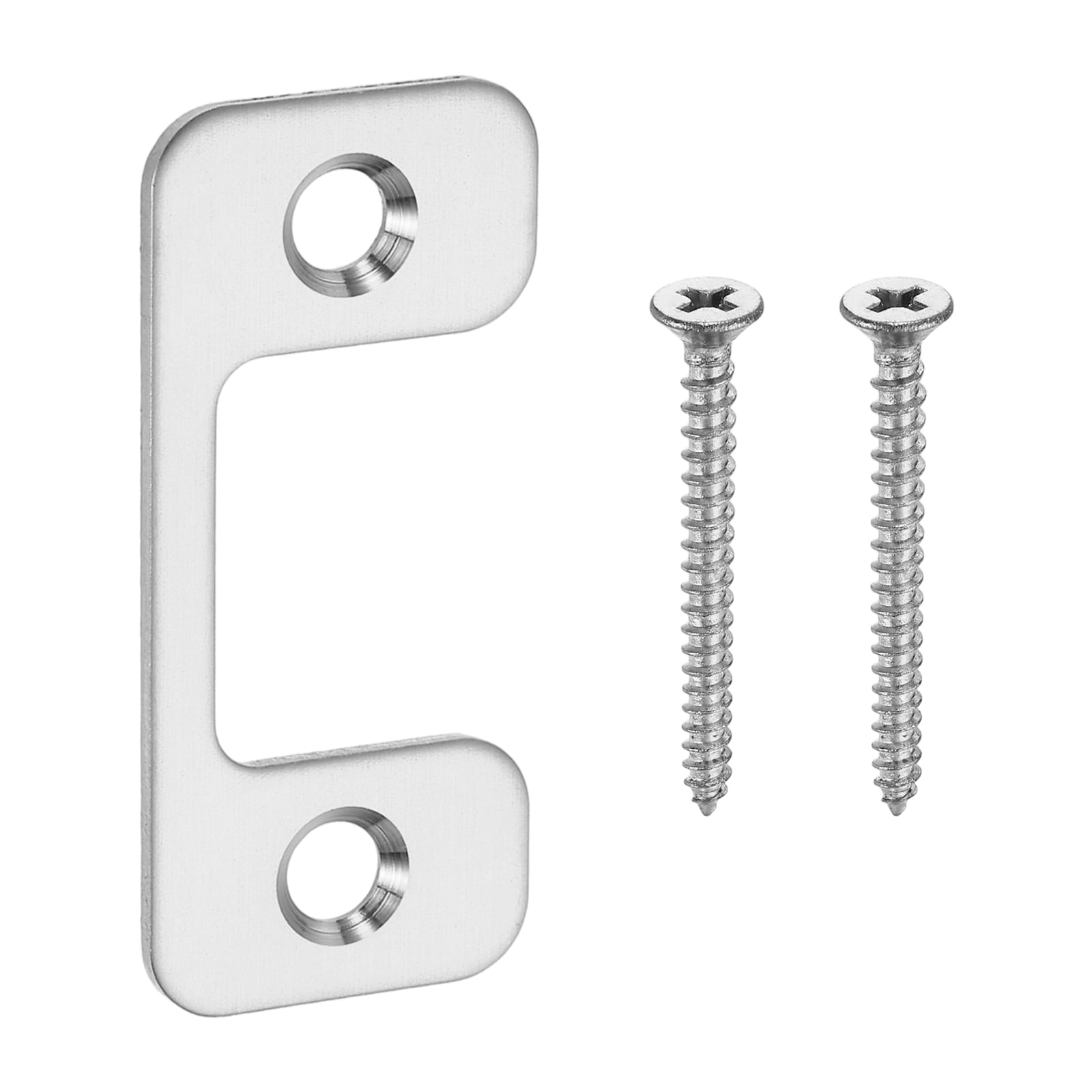 Unique Bargains - Adjustable Strike Plate 2-1/4inch x 1inch Stainless Steel Deadbolt Strike Plate...