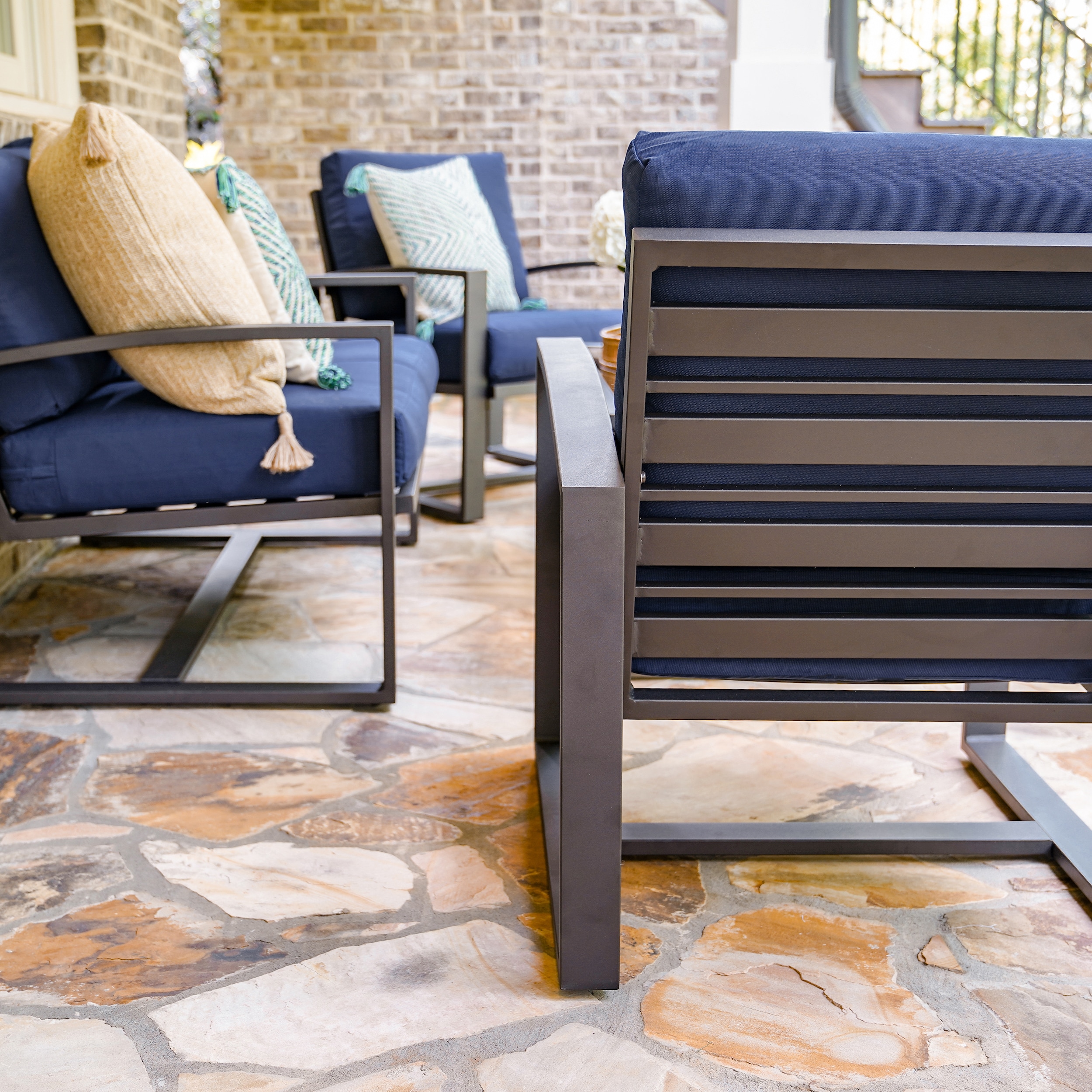 Leisure Made 967003-NVY Patio-Conversation-Sets - View #2