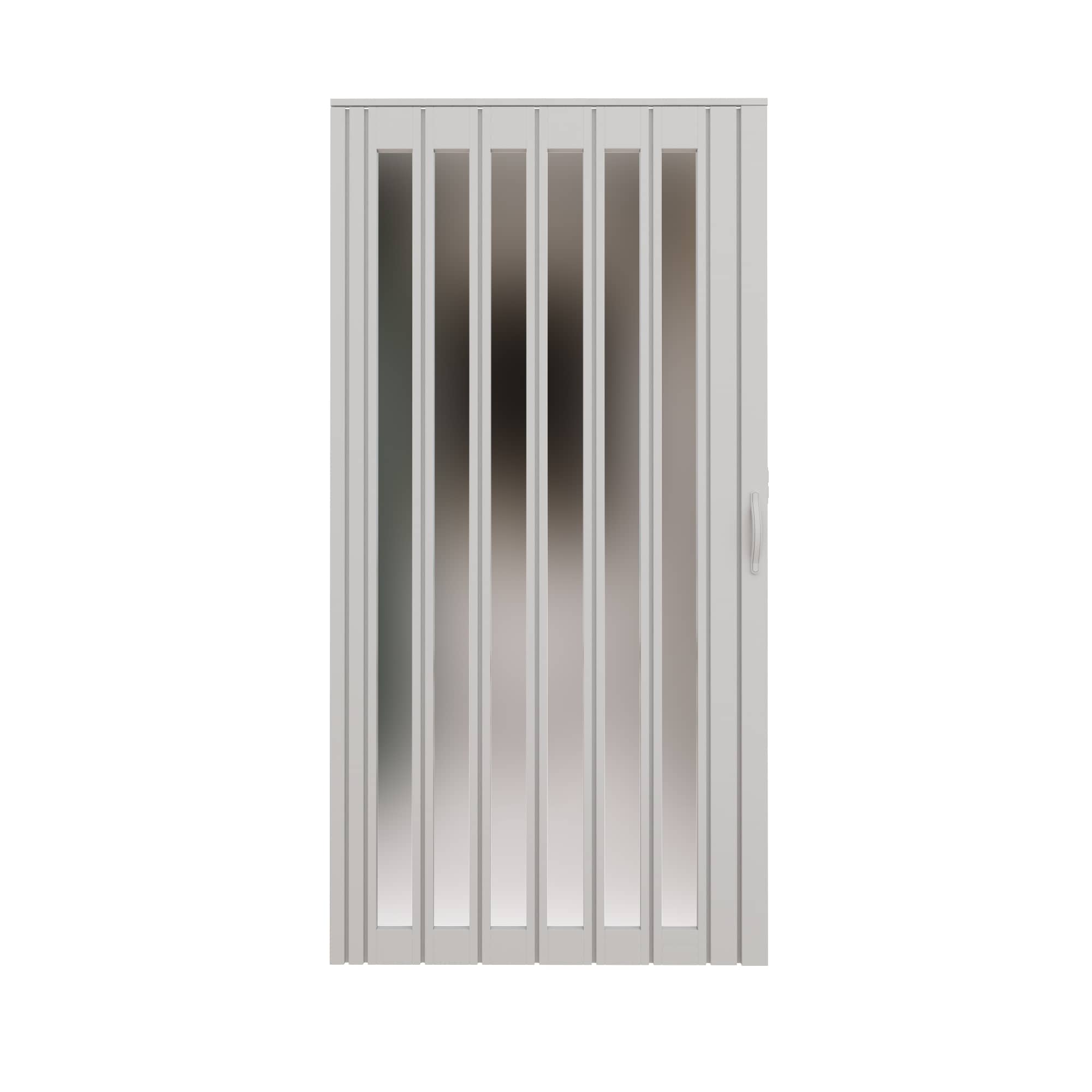 JUJUBON Accordion Door 38-in x 80-in Reversible/Universal Handing White PVC Accordion Door ( Hardware Included ) #IN-ADFD007-1PJ