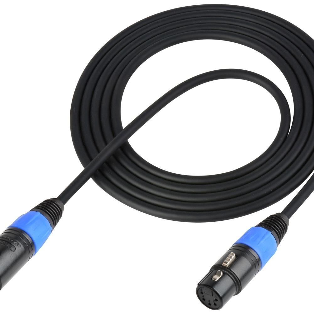 DMX512 XLR Cable 5-pin female to tinned bare wire, 39 inches long, 18AWG