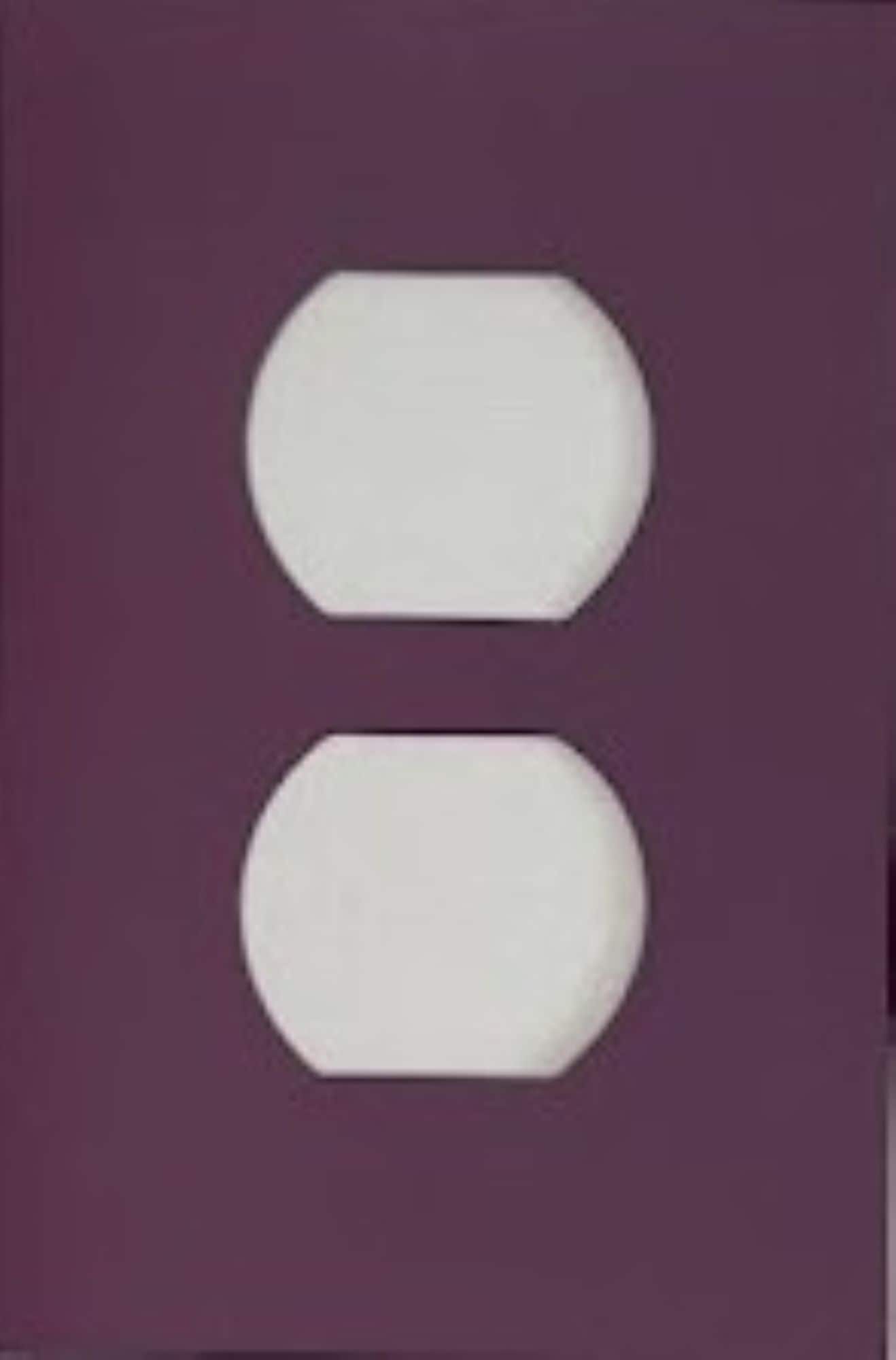 Switch Ups 100085 Insert 1 -Gang Jumbo Size Magnetic Purple Polyresin Indoor Duplex Wall Plate