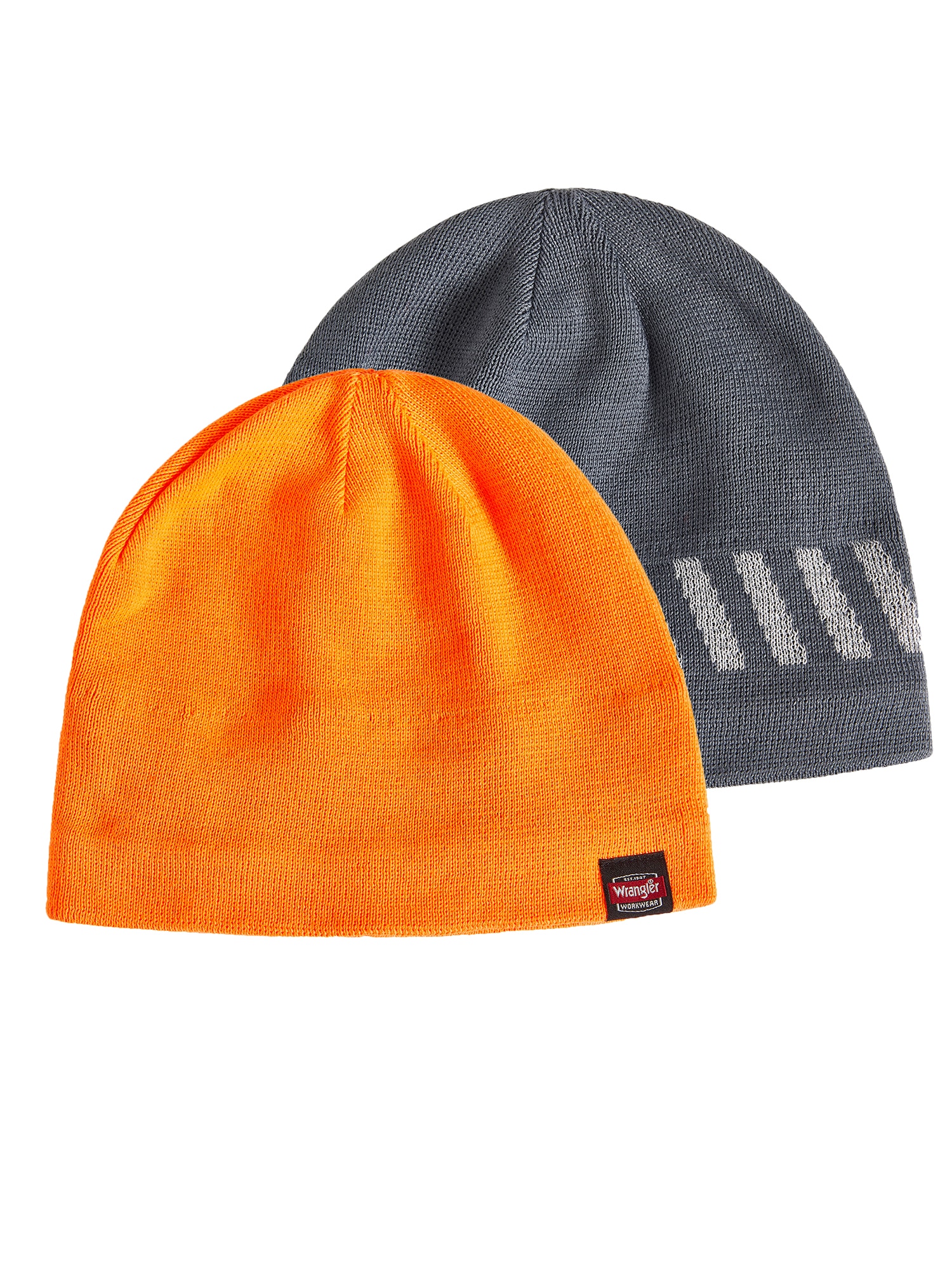 Wrangler WWC10M1339A Men's Orange/Charcoal Polyester/Spandex Knit hat