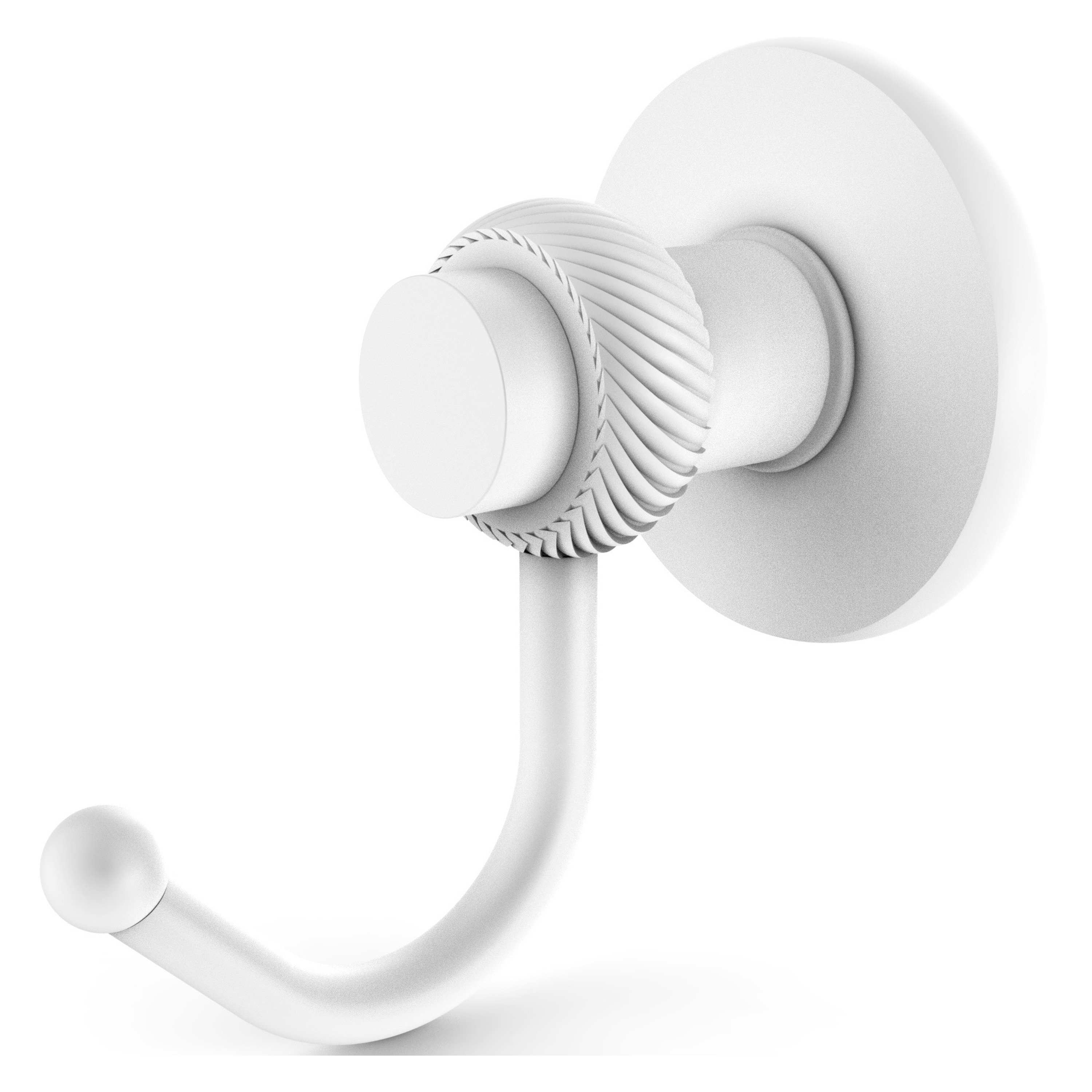 Allied Brass Mercury Matte White Single Hook Wall Mount Towel Hook In The Towel Hooks Department