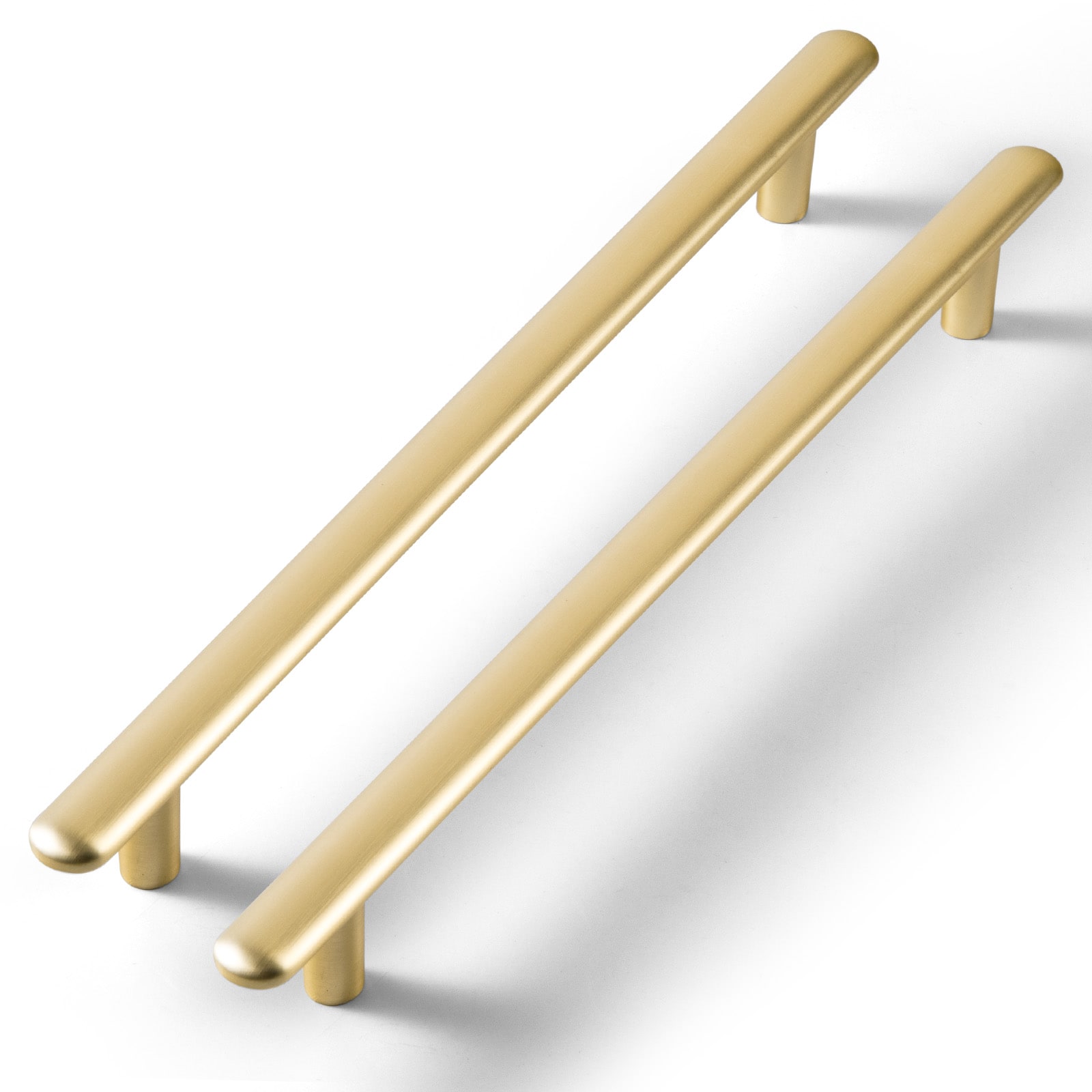 Miaokesen 9572TLS-192 7-9/16-in , 192mm Center to Center Light Brushed Brass Rectangular Handle 6 -Pack