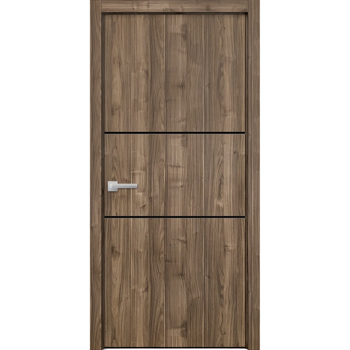 SARTODOORS Interior Prehung Solid Door - Planum 0014 Walnut -30 x 96 Left-Hand-Inswing #PL0014IPWLN3096LHI