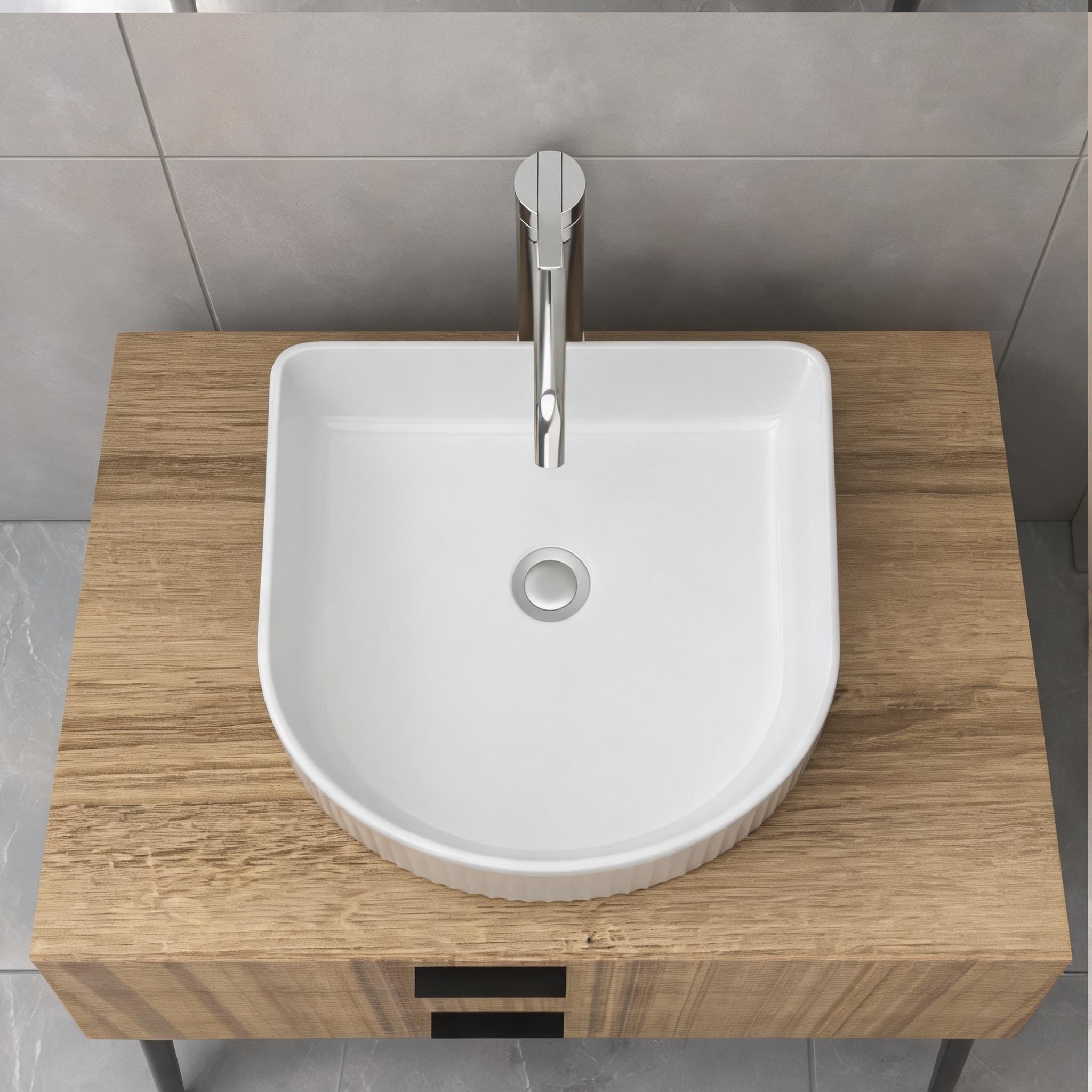 chillscreamni Ceramic Bathroom Vanities for Outdoor Space 15.69 in with Practical Everyday Use