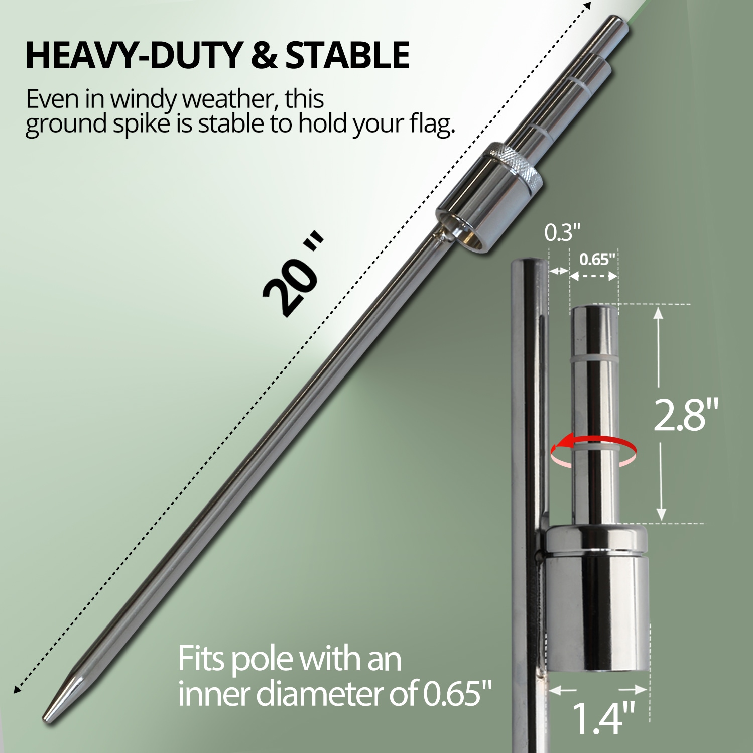 Anley A.POLE.CUSTOM.STAKE Edging-Stakes-Paver-Spikes - View #2