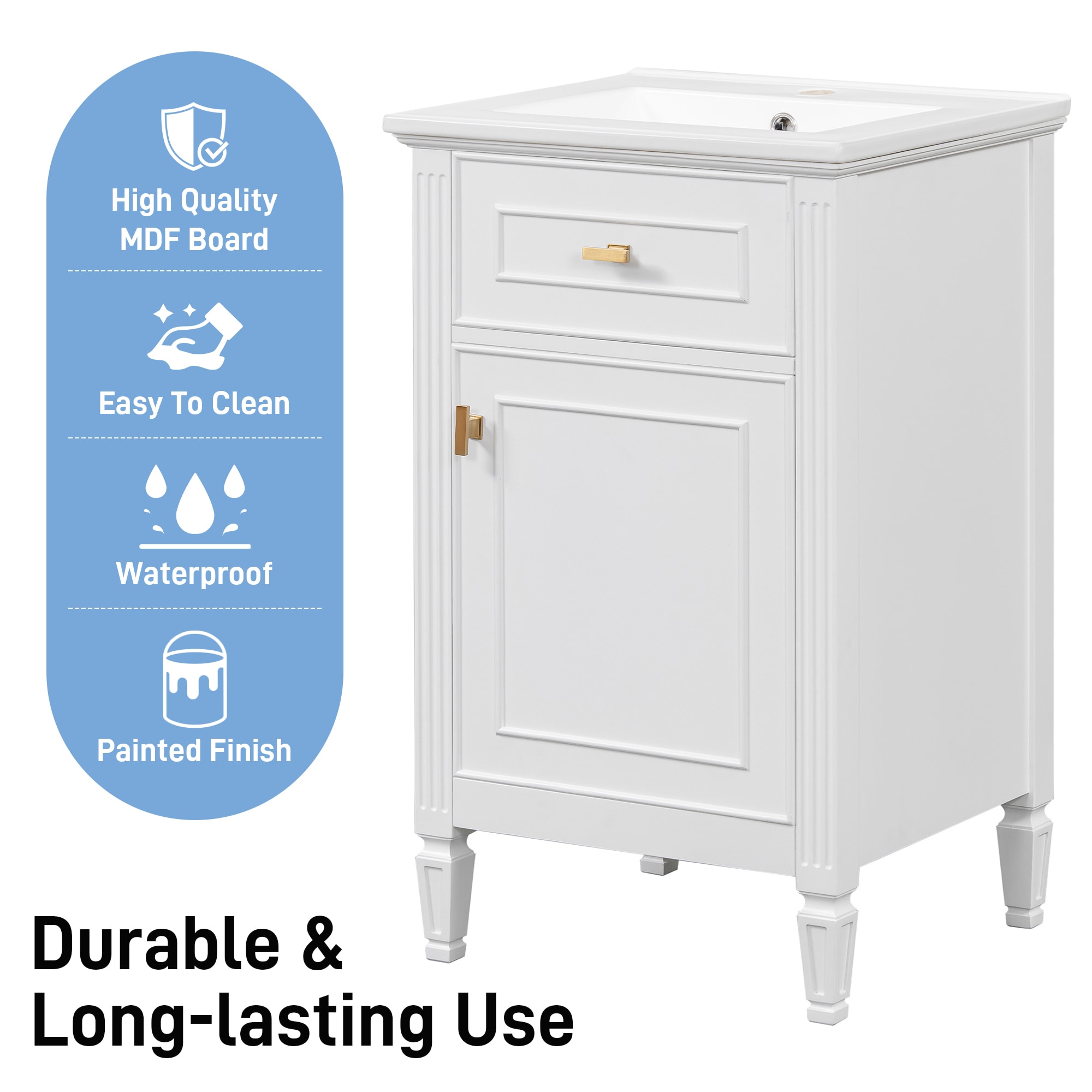 WELLFOR WA918DH Bath-Vanity-Combo - View #8