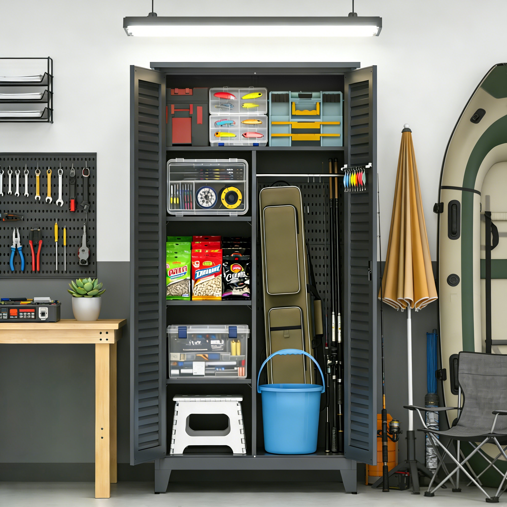Utility Storage Cabinets Installation Type Freestanding or wall-mount