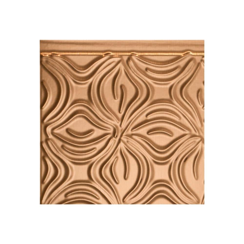 Fasade X4325 Sample - Polished Copper 6-in x 6-in Multi-finish PVC Wall Tile
