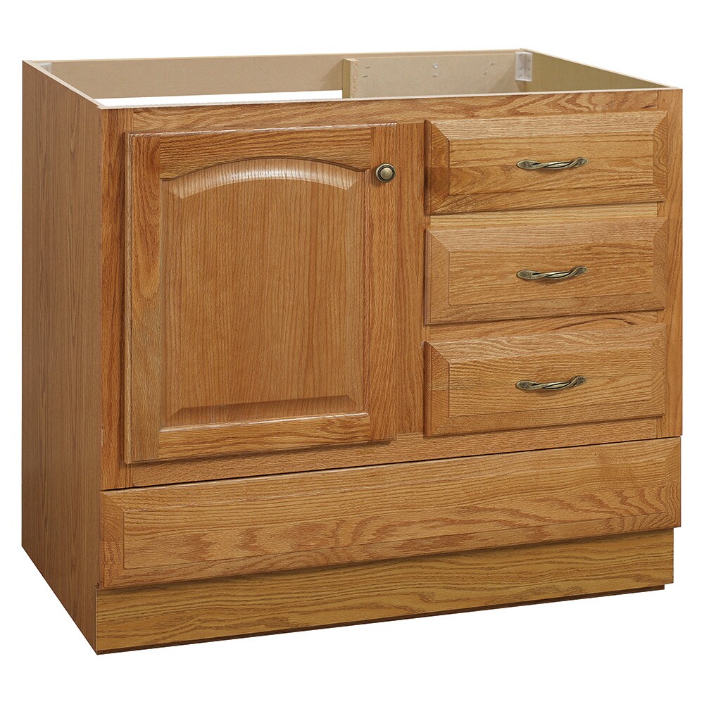 Project Source Unfinished 36-in Natural Rustic Oak Bathroom Vanity