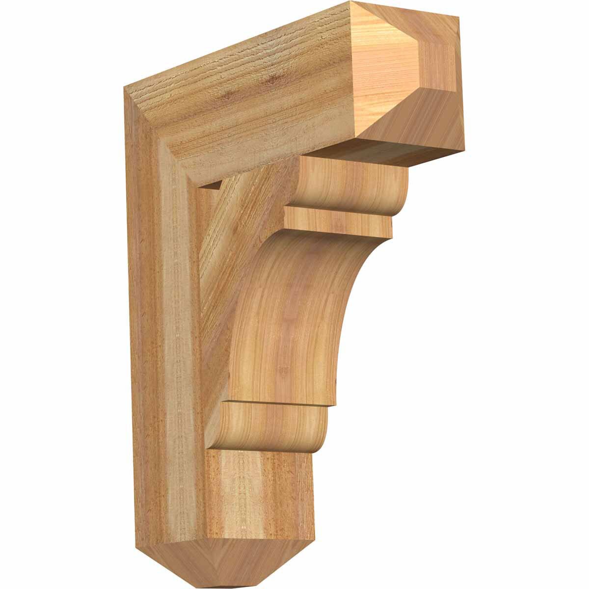 Ekena Millwork BKT06X20X24OLY04RWR Olympic craftsman rough sawn 6-in x 20-in x 24-in Western red cedar Brown Wood Standard bracket