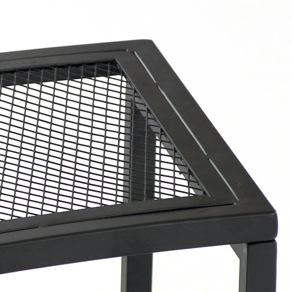 Metal mesh patio side table discount