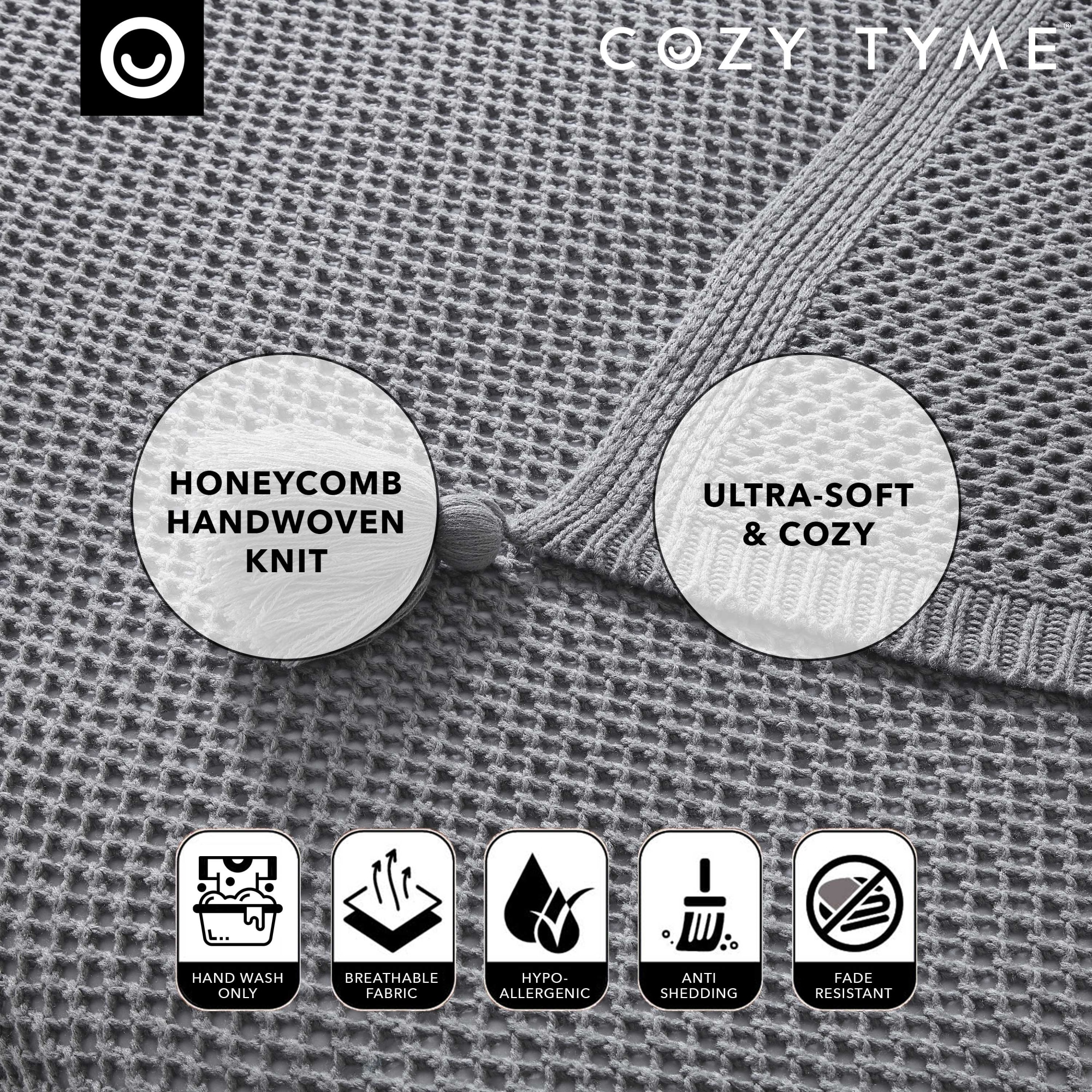 Cozy Tyme T284-30GR-LS Blankets-And-Throws - View #4