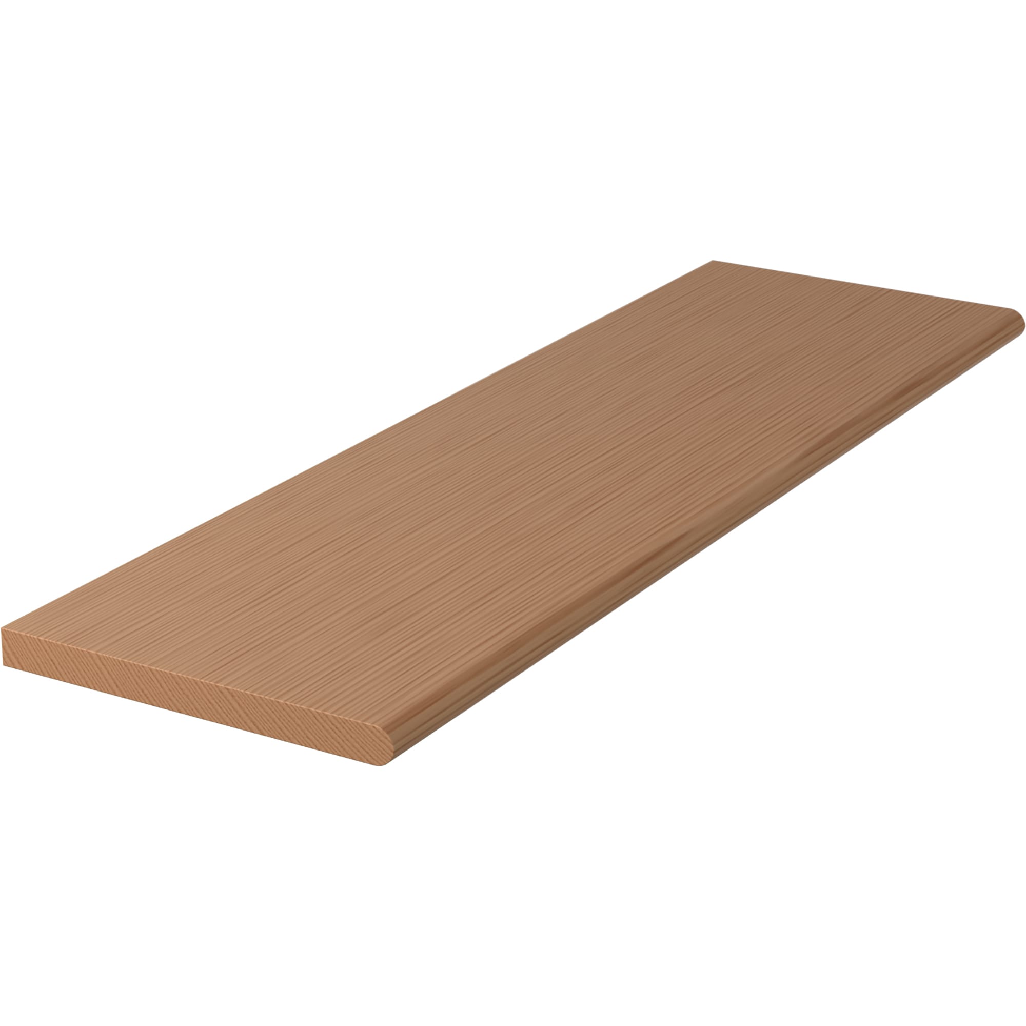 L.J. Smith Stair Systems 807011X36-AL 36-in x 11.5-in x 1-in Brown Alder No return Bullnose Stair Tread