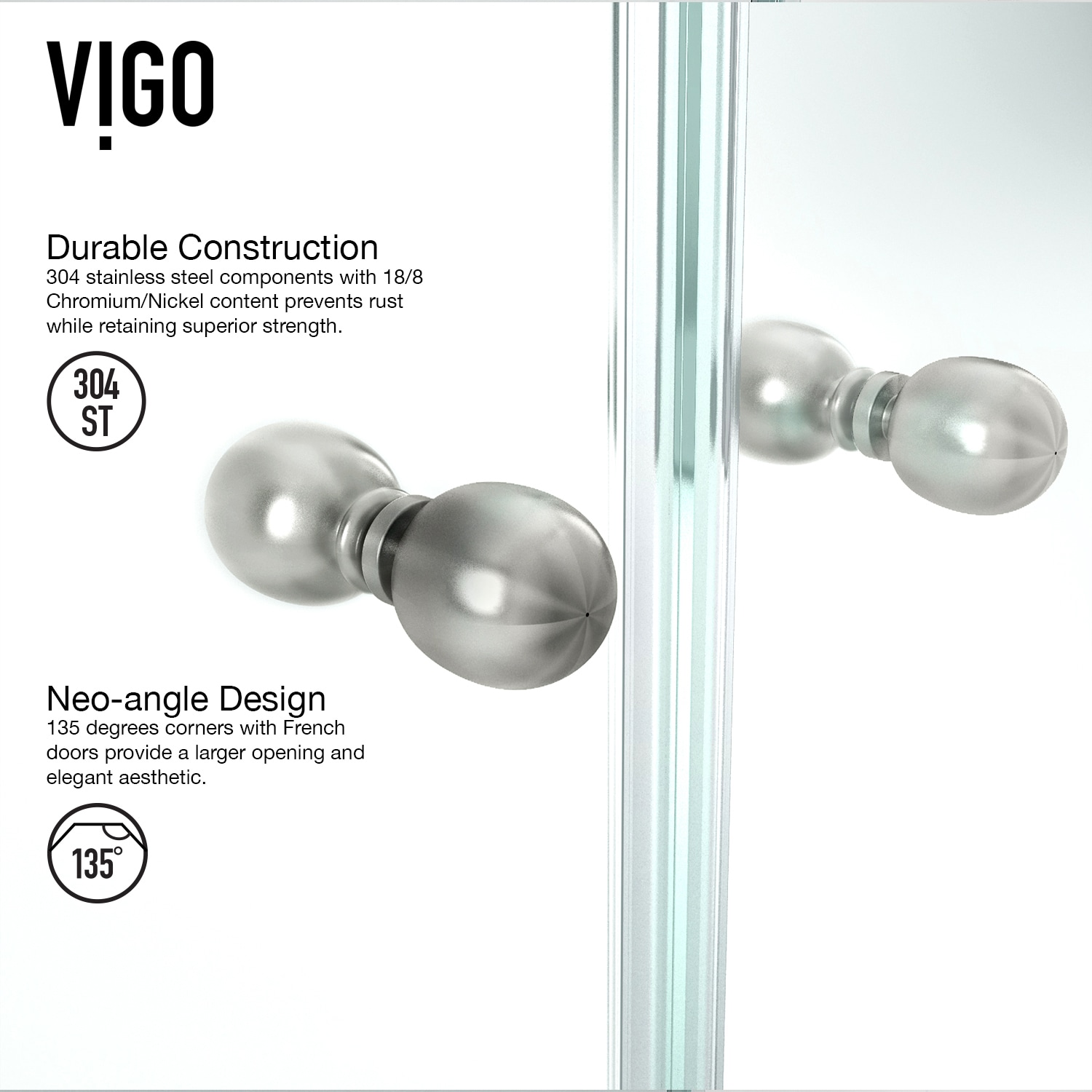 VIGO VG6063BNCL47 Alcove-Shower-Kit - View #7