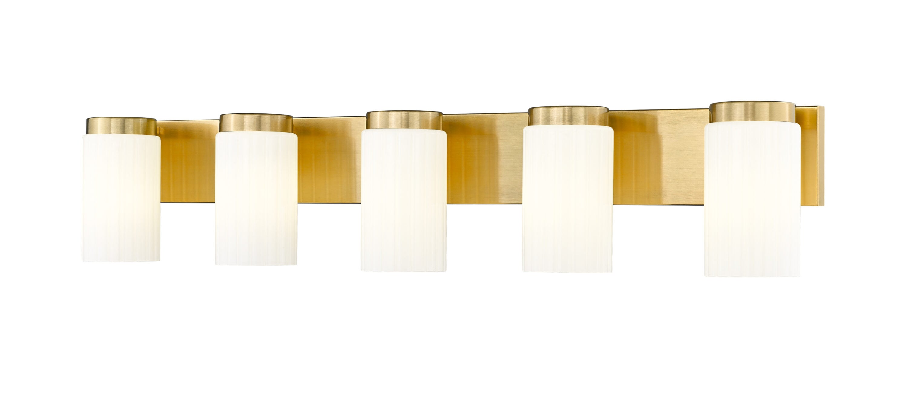 Z-Lite 746-5V-LG Burk 38-in 5 -Light Gold Transitional Vanity light