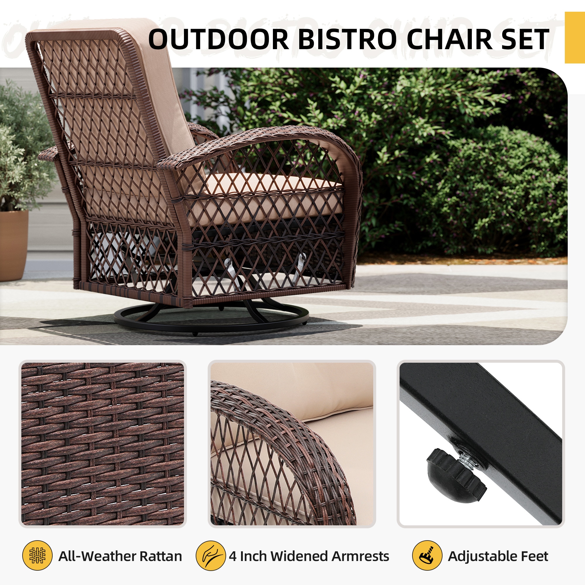 UPHA Y11BE-BEIGE Patio-Chairs - View #4