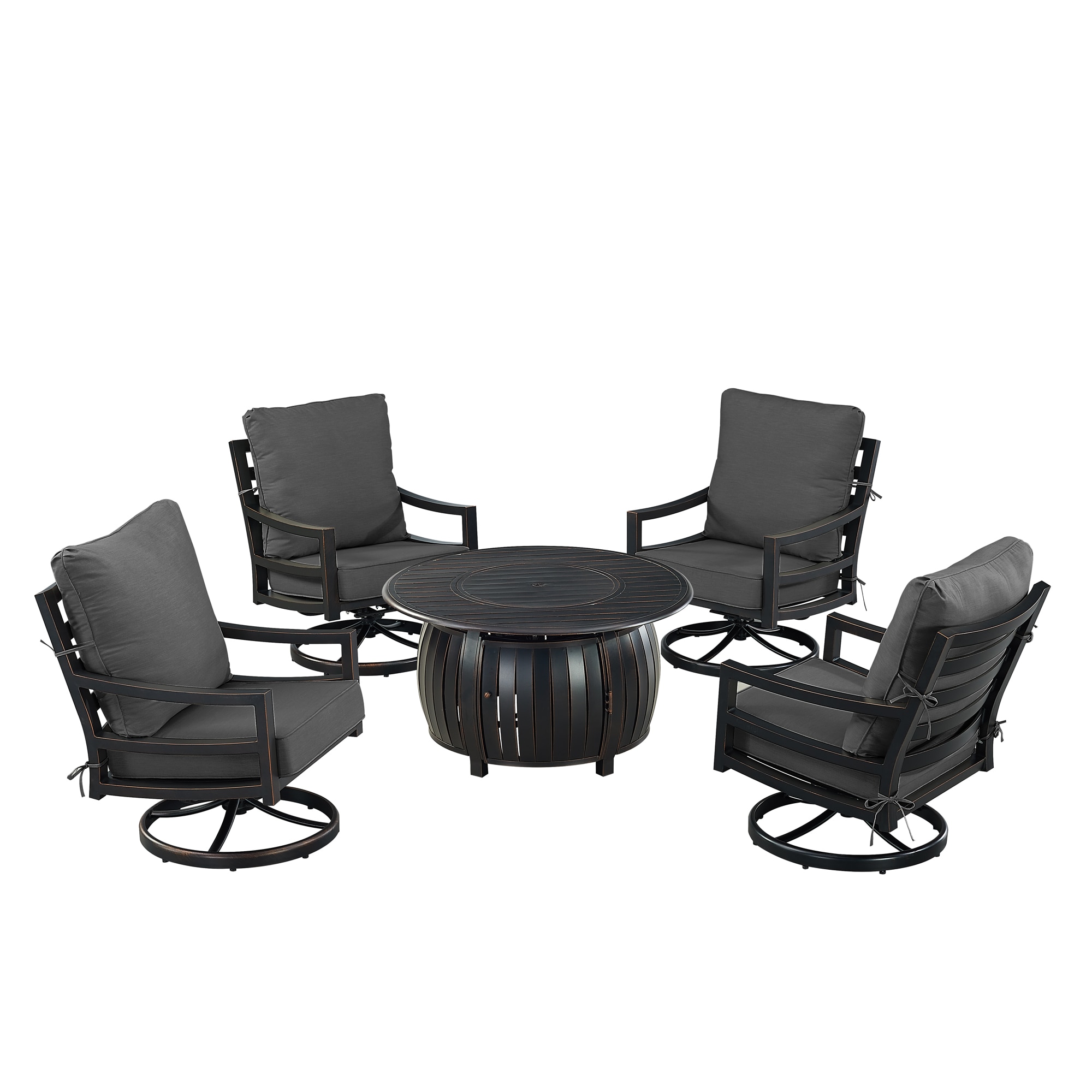 Oakland Living HUDSON4CHITALYBKCU Patio-Conversation-Sets - View #2