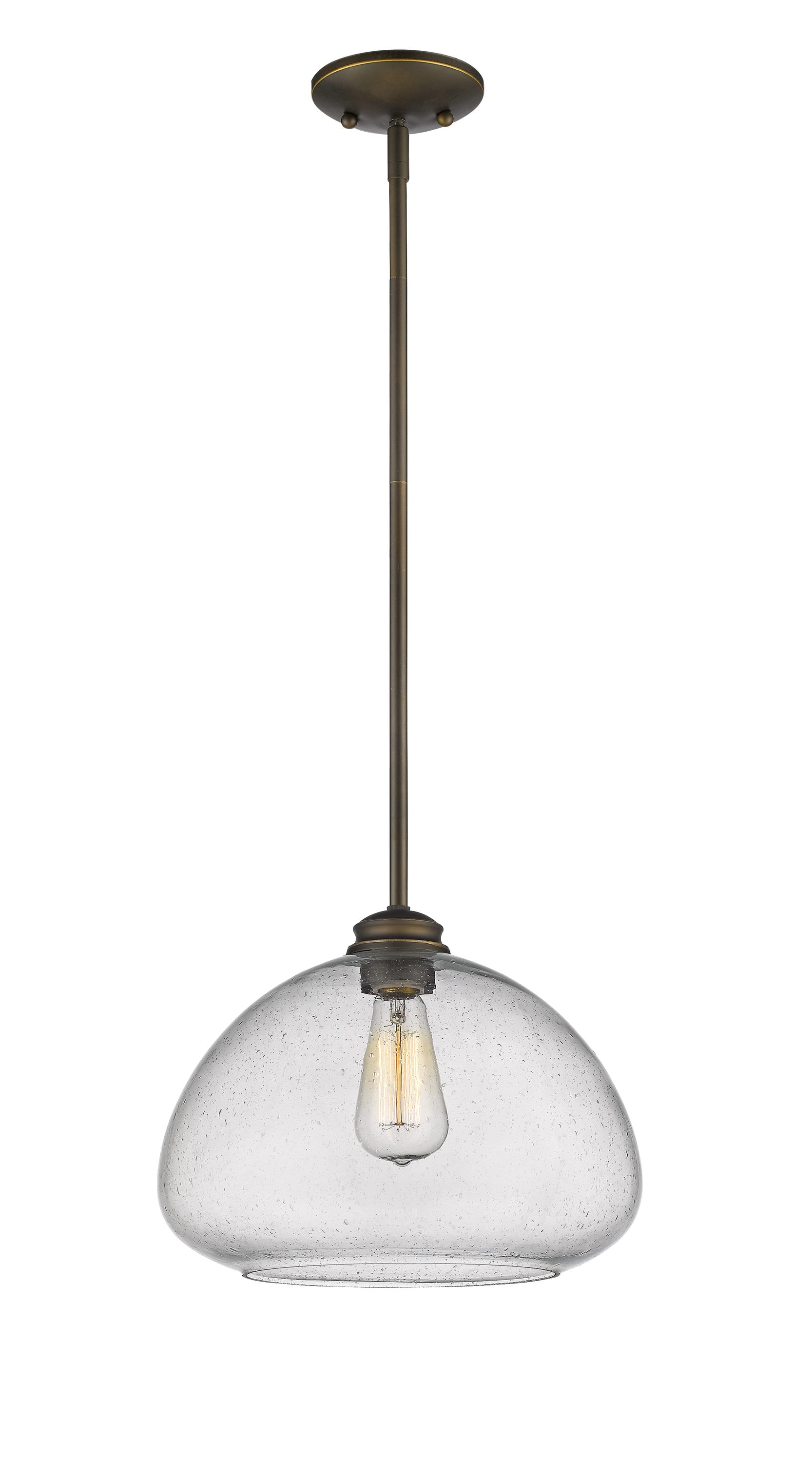 Z-Lite 722P13-OB Amon Olde Bronze Modern/contemporary Seeded glass Bowl Medium Hanging Pendant light