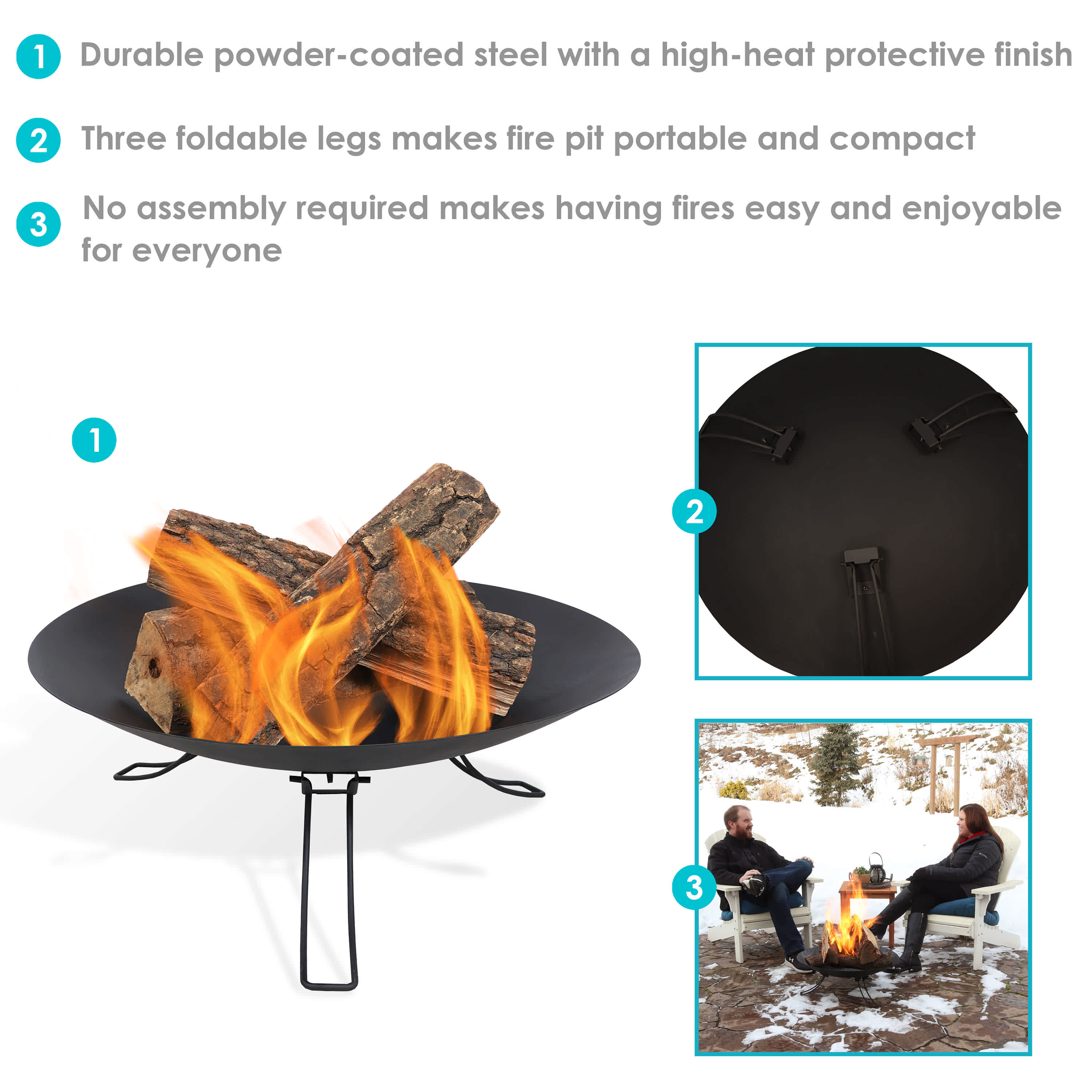 Sunnydaze Decor RCM-418 Outdoor-Woodburning-Firepits - View #3