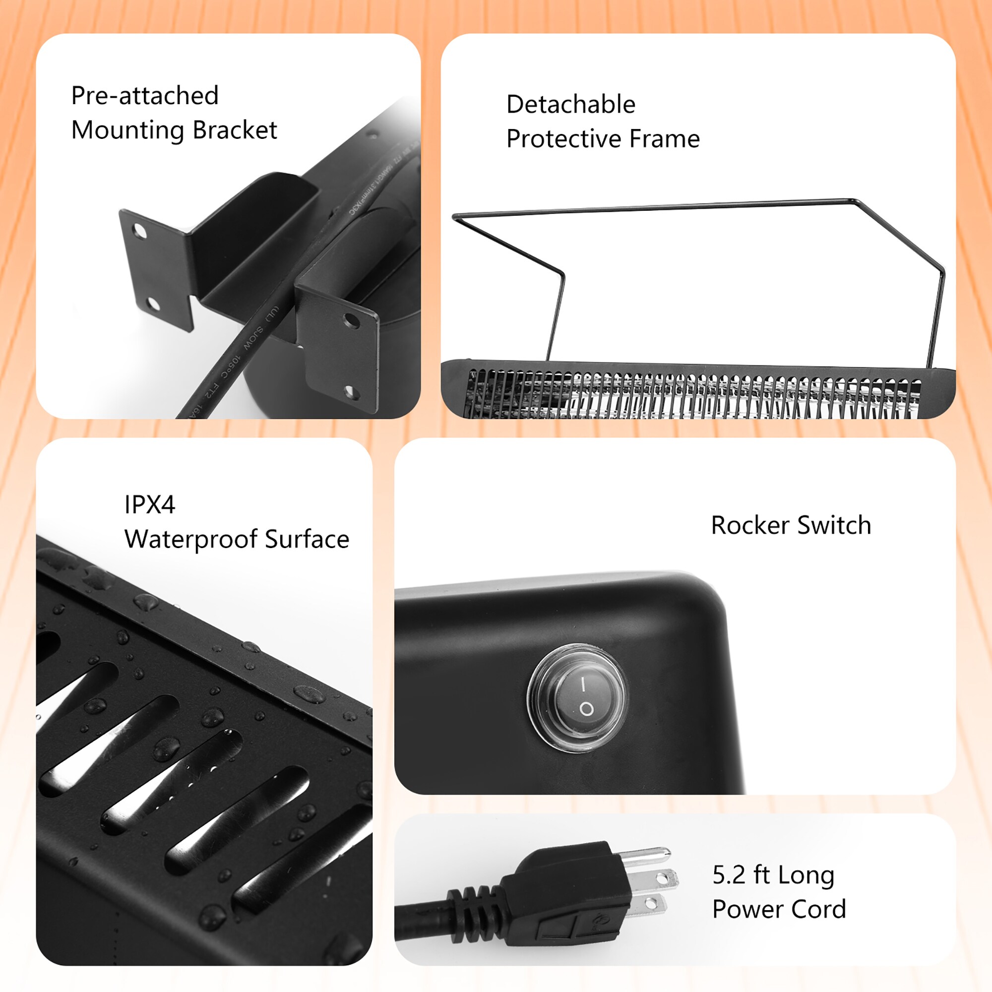 Goplus EP25293US-BK Outdoor-Electric-Patio-Heaters - View #6